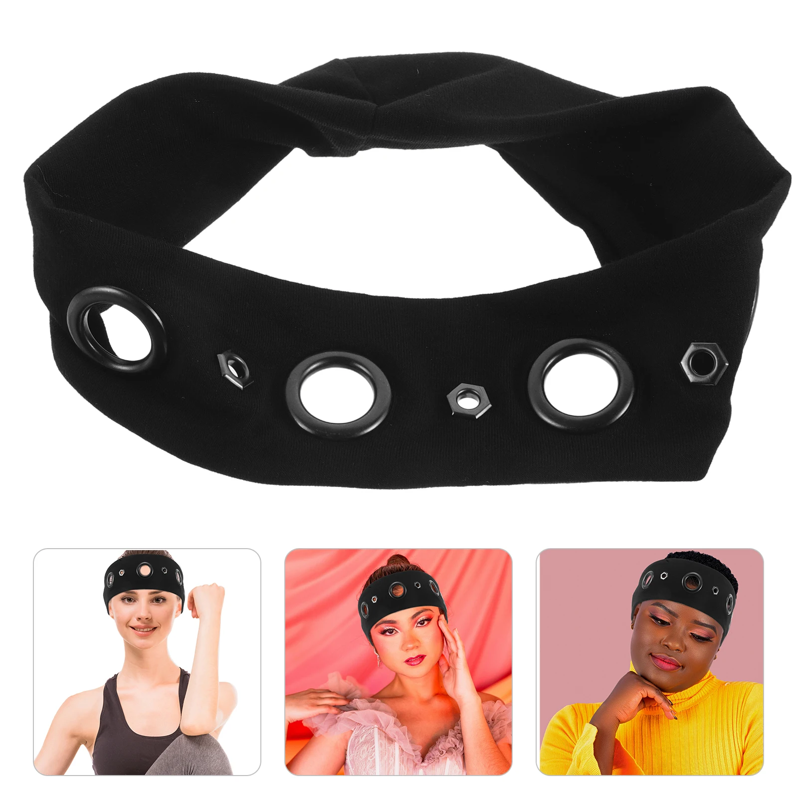Punk Hairband Eyelet Headbands for Women Eyeleted Dance Party Accessories Elastic
Punk Hairband Eyelet Headbands for Women Eyeleted Dance Party Accessories Elastic