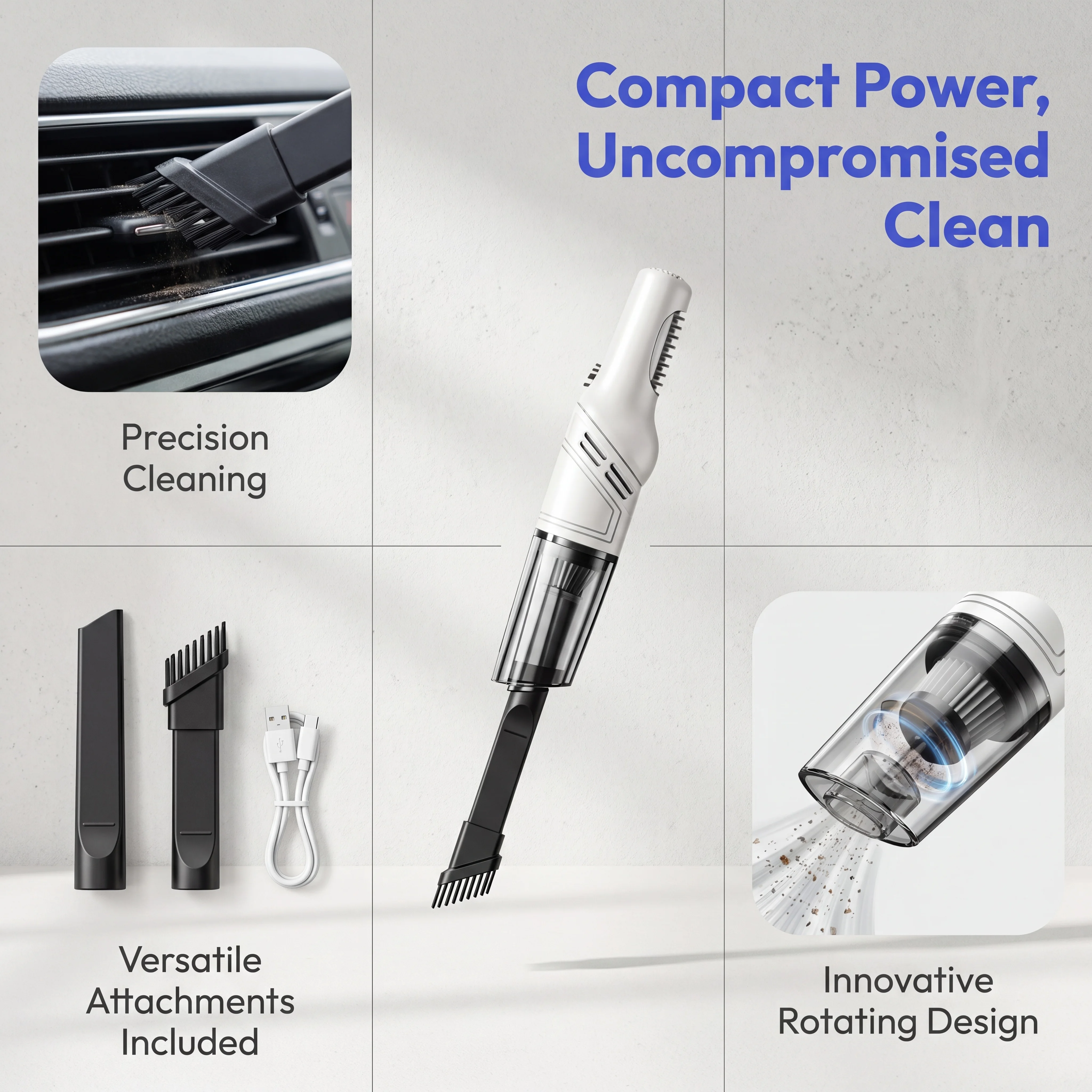 PR-0327 4500Pa Cordless Handheld Car Vacuum Cleaner Rechargeable Lithium Powered Portable Auto Vacuum for Car Home Use
PR-0327 4500Pa Cordless Handheld Car Vacuum Cleaner Rechargeable Lithium Powered Portable Auto Vacuum for Car Home Use