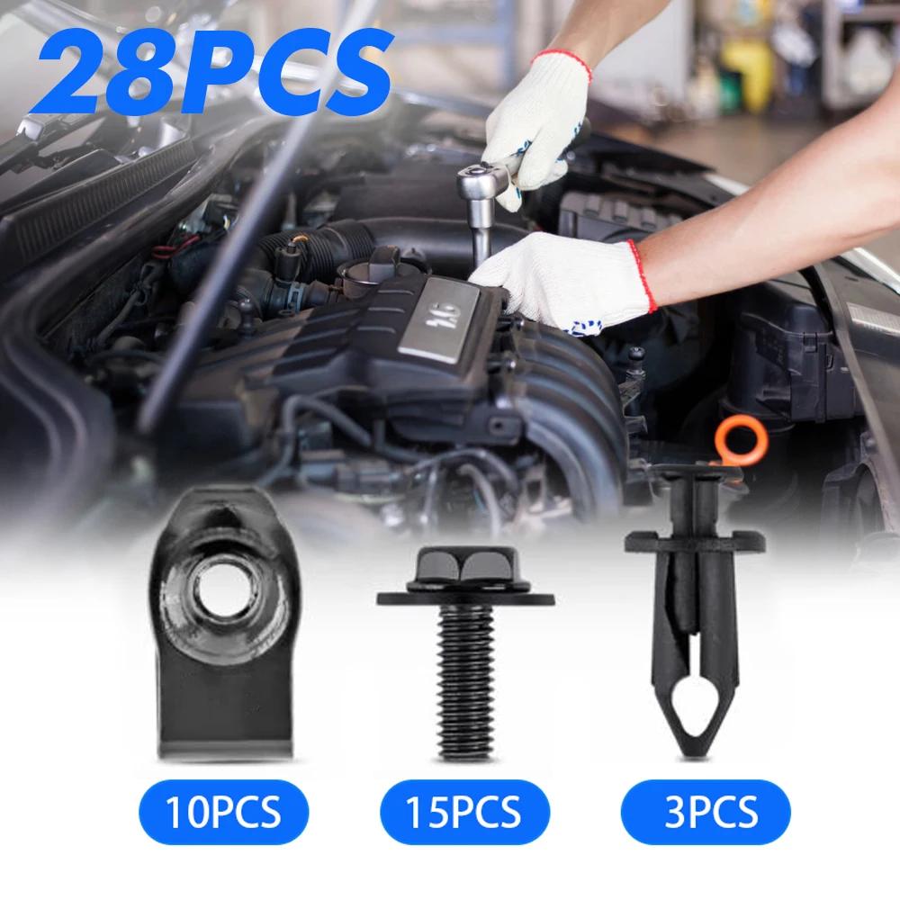 Honda 28 pieces under the hood splash guard body bolts U-nut clips auto parts
Honda 28 pieces under the hood splash guard body bolts U-nut clips auto parts