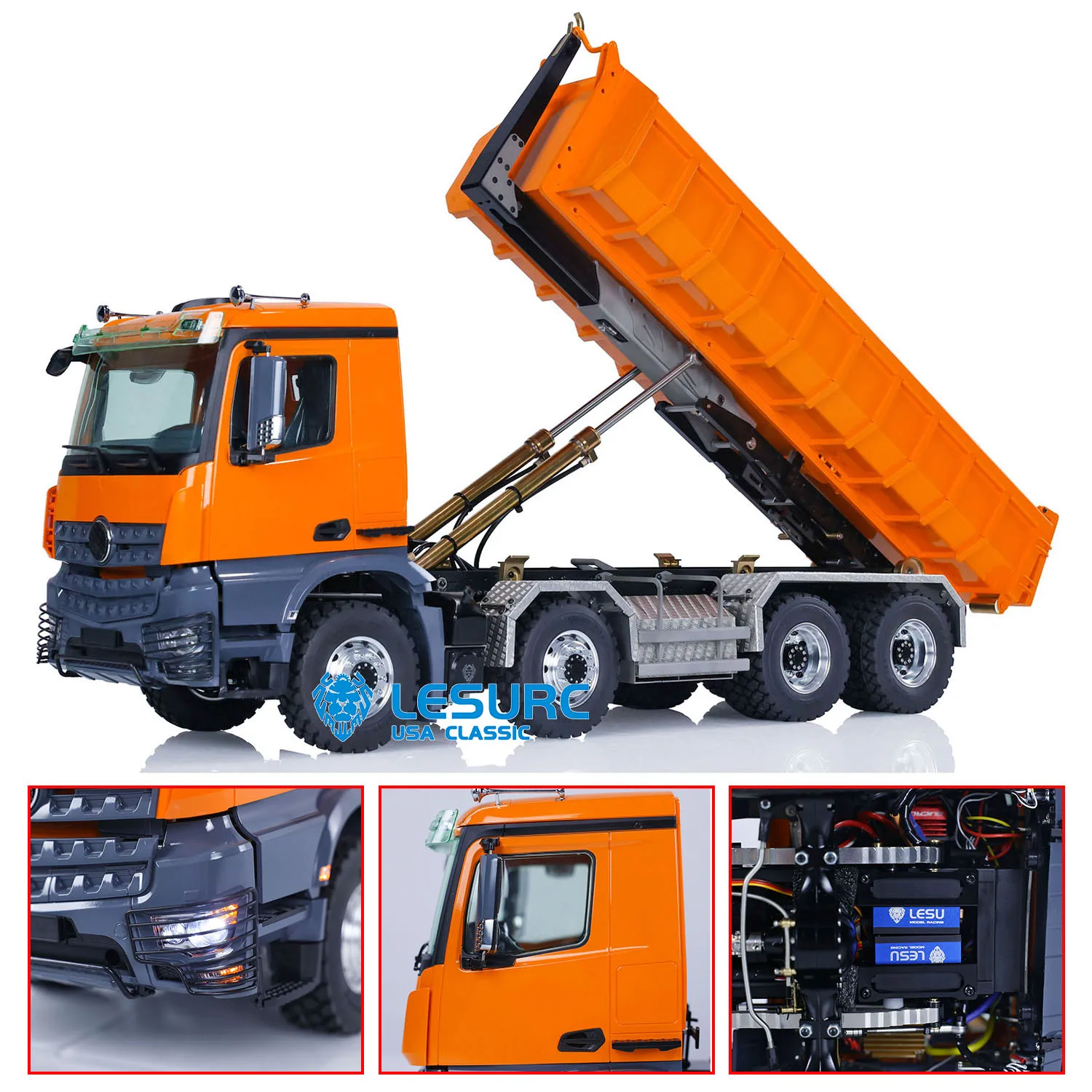 LESU 1/14 8*8 Hydraulic RC Dumper Truck Roll On/Off Tipper Tamiyay Metal Model Outdoor Toys THZH1309
LESU 1/14 8*8 Hydraulic RC Dumper Truck Roll On/Off Tipper Tamiyay Metal Model Outdoor Toys THZH1309