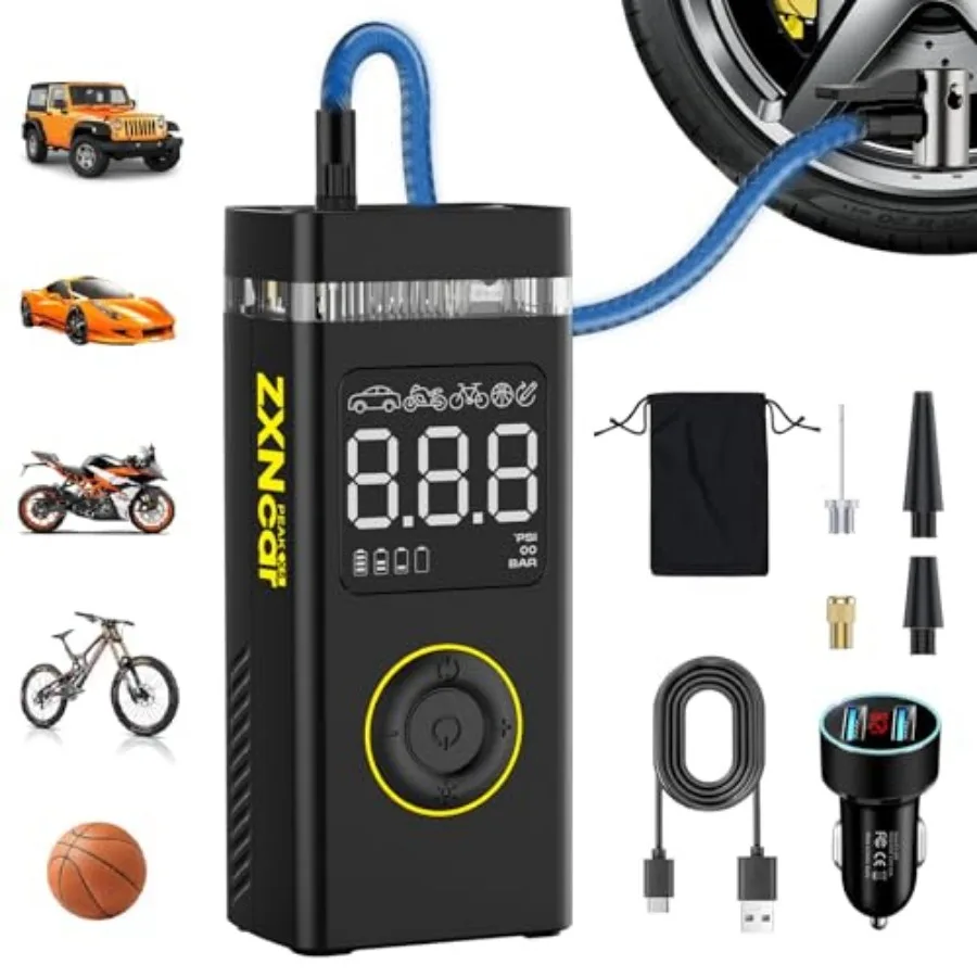 Tire Inflator Portable Air Compressor180PSI 20000mAh Pump for Car Cordless with Pressure Gauge 4X Fast Inflation with Dual Ligh
Tire Inflator Portable Air Compressor180PSI 20000mAh Pump for Car Cordless with Pressure Gauge 4X Fast Inflation with Dual Ligh