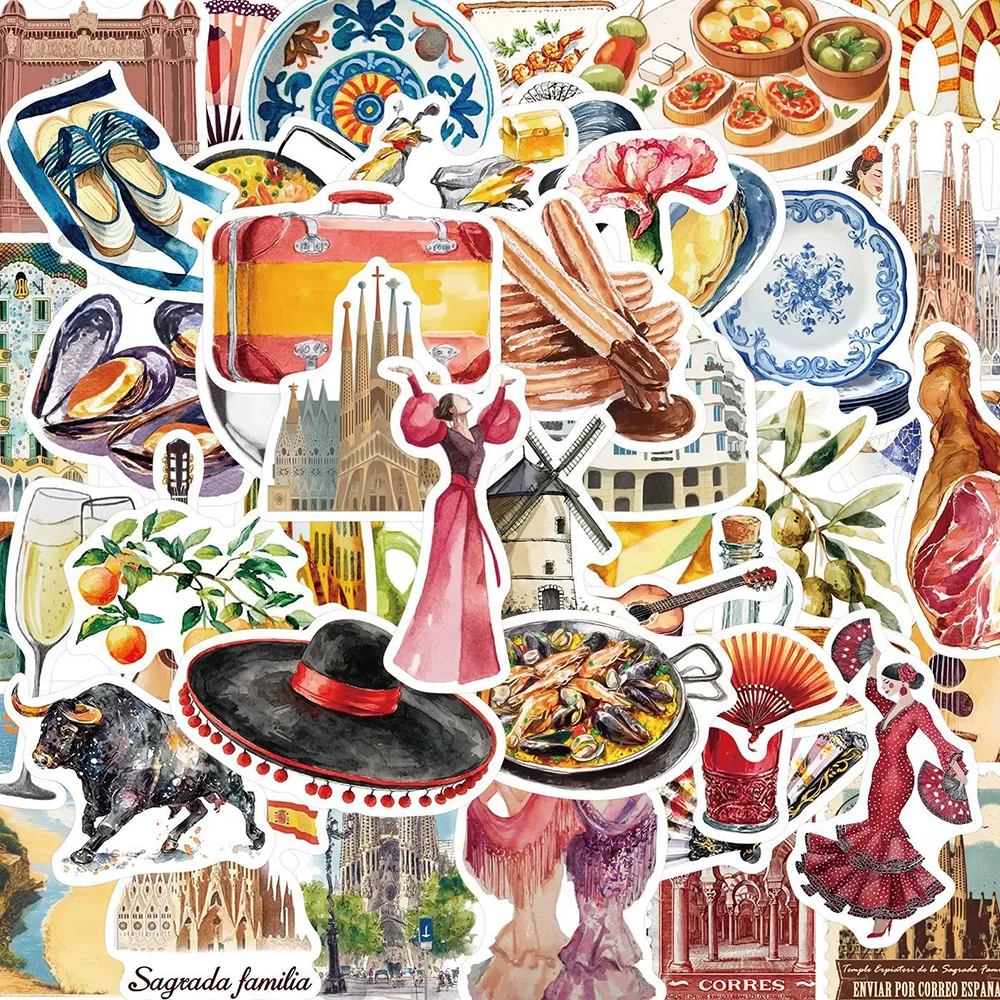 10/30/50pcs Retro Spanish Traditional Culture Cartoon Stickers Art Aesthetic Graffiti Sticker DIY Luggage Phone Guitar Decal Toy
10/30/50pcs Retro Spanish Traditional Culture Cartoon Stickers Art Aesthetic Graffiti Sticker DIY Luggage Phone Guitar Decal Toy