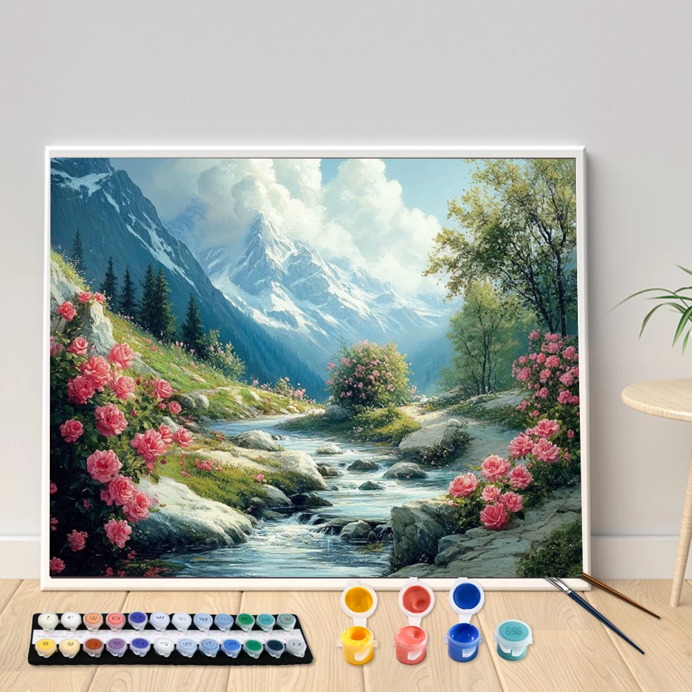 Digital Acrylic Painting Kit DIY Stream and Rose Hand Art Canvas Hand Painted Home Decor Personalized Surprise Gift
Digital Acrylic Painting Kit DIY Stream and Rose Hand Art Canvas Hand Painted Home Decor Personalized Surprise Gift