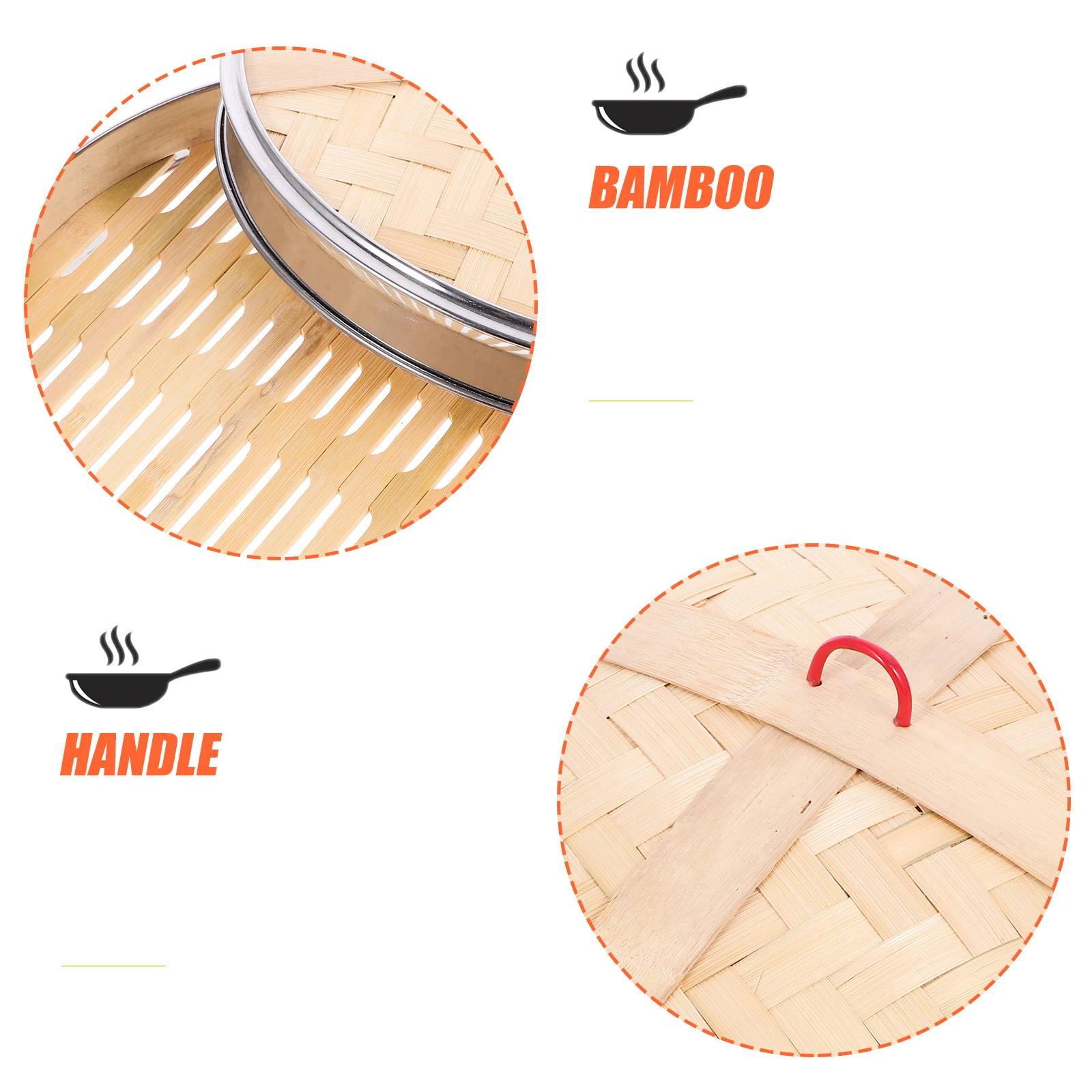 1Set Double Handle Bamboo Steamer Stainless Steel Food Steamer for Dumpling Bun Vegetable Kitchen Gadget
1Set Double Handle Bamboo Steamer Stainless Steel Food Steamer for Dumpling Bun Vegetable Kitchen Gadget