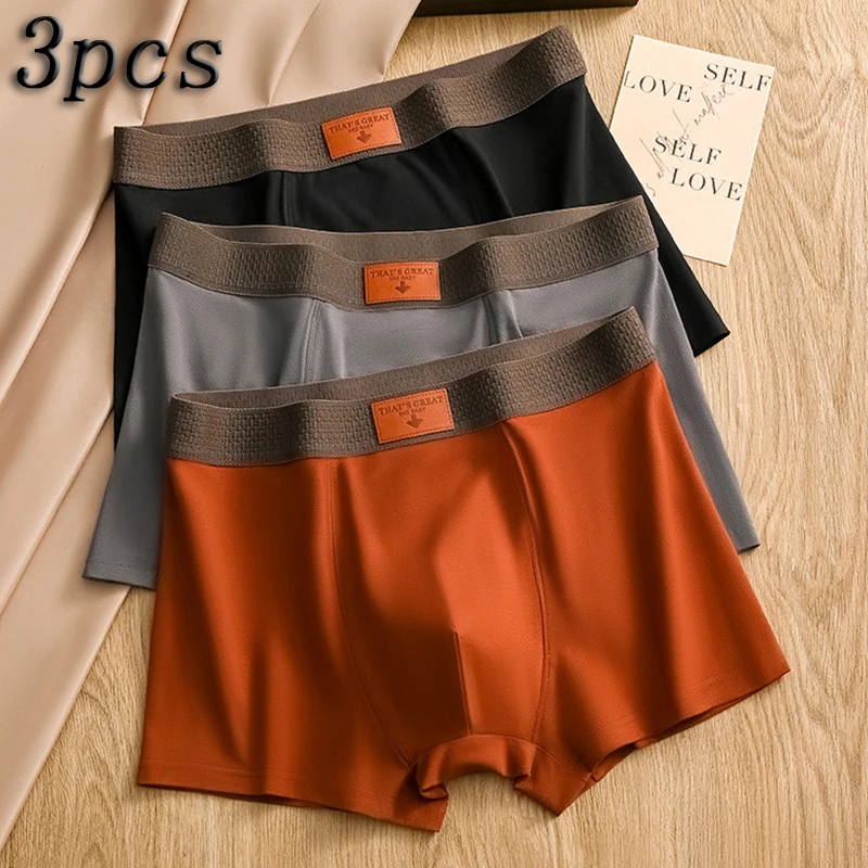 3Pcs Set Of Men's Luxurious Cotton Boxer Shorts, Personalized Solid Color Comfortable Underwear, Men's Elastic Casual Underwear
3Pcs Set Of Men's Luxurious Cotton Boxer Shorts, Personalized Solid Color Comfortable Underwear, Men's Elastic Casual Underwear