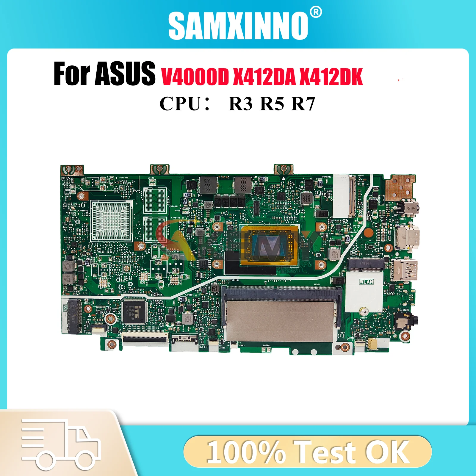 X412DK Материнская плата для ноутбука ASUS VivoBook X412DK V4000d X412DA X412D Материнская плата для ноутбука с процессором R3 R5 R7 100% tests OK stk
X412DK Материнская плата для ноутбука ASUS VivoBook X412DK V4000d X412DA X412D Материнская плата для ноутбука с процессором R3 R5 R7 100% tests OK stk