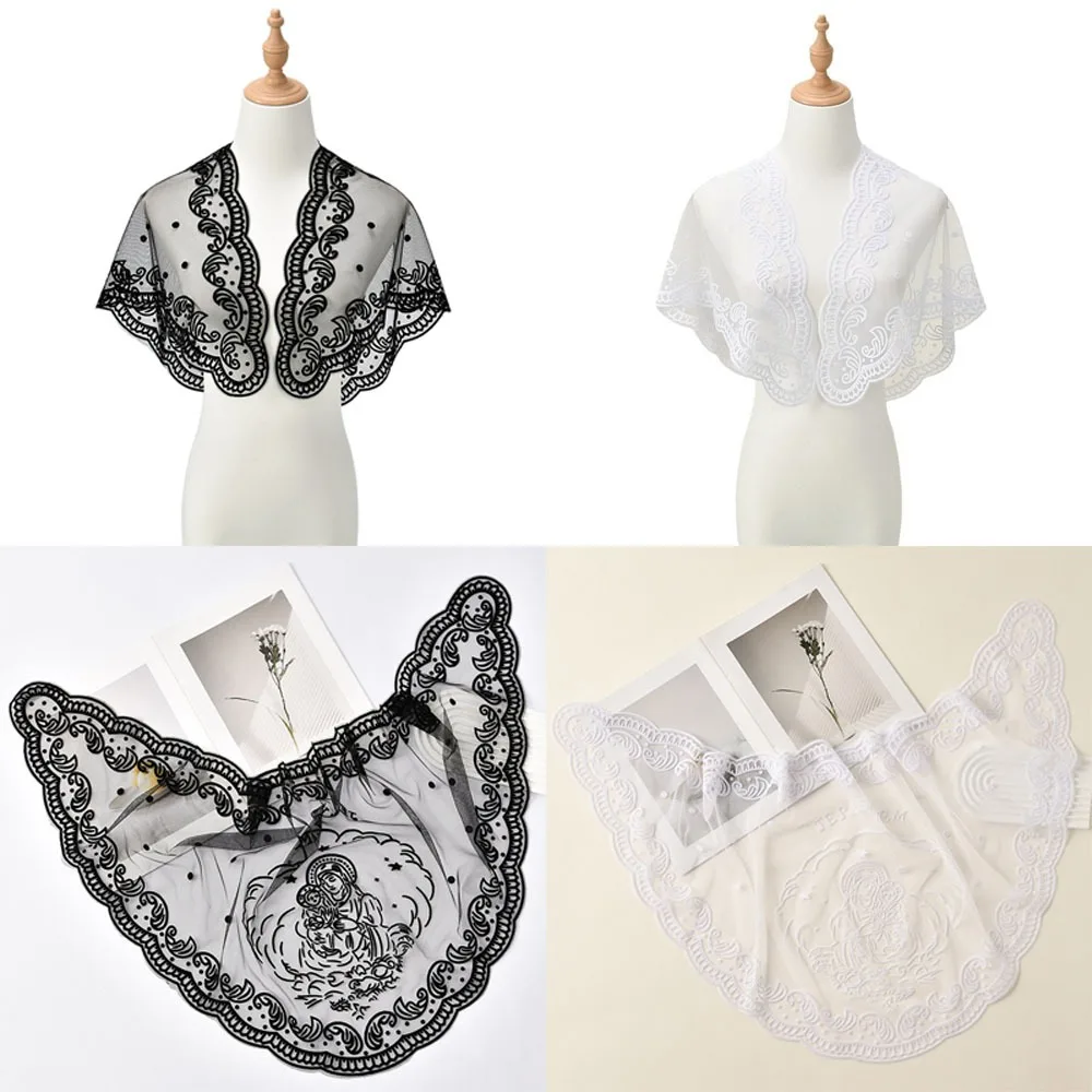 Elegant Virgin Mary Lace Triangle Scarf Versatile Breathable Hollow Mesh Embroidery Scarves Jerusalem Hijab Headscarf Headband
Elegant Virgin Mary Lace Triangle Scarf Versatile Breathable Hollow Mesh Embroidery Scarves Jerusalem Hijab Headscarf Headband