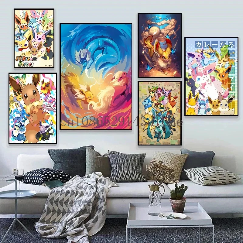 Japan Anime Pokemon Eevee Canvas Painting Modern Home Aesthetic Room Decor Poster Wall Art Picture Christmas Children Gift
Japan Anime Pokemon Eevee Canvas Painting Modern Home Aesthetic Room Decor Poster Wall Art Picture Christmas Children Gift