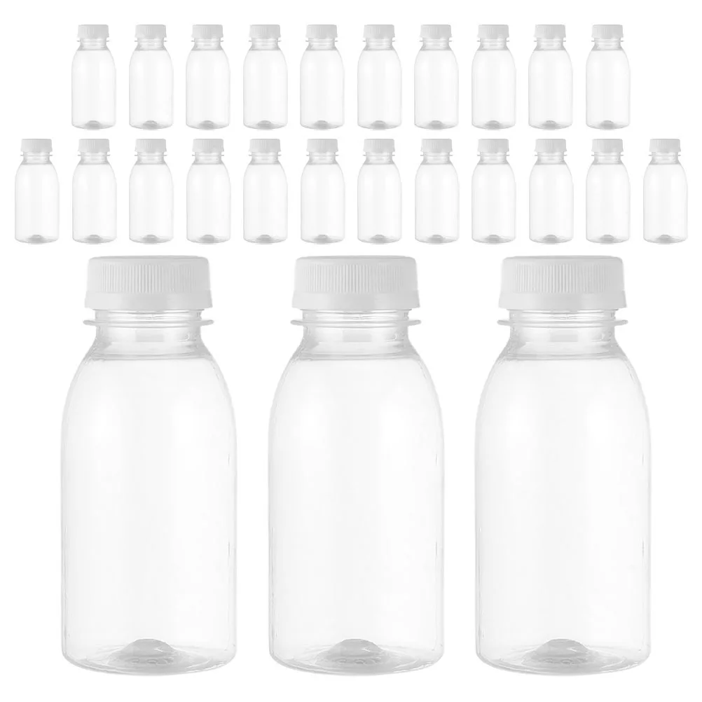 25Pcs Outdoor Camping Drink Bottles Transparent Pet Reusable Lightweight Leakproof Juice Milk Smoothie Containers for Travel
25Pcs Outdoor Camping Drink Bottles Transparent Pet Reusable Lightweight Leakproof Juice Milk Smoothie Containers for Travel