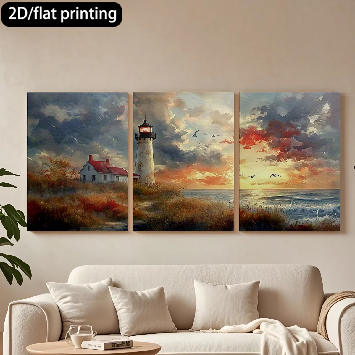 3pc wooden frame canvas decorative painting Lighthouse by sea, sunset, seagulls.Corridor, Living Room Decoration
3pc wooden frame canvas decorative painting Lighthouse by sea, sunset, seagulls.Corridor, Living Room Decoration