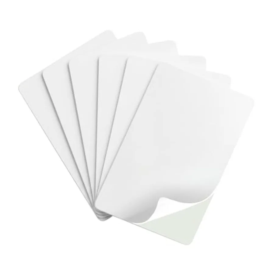 CR80 Mylar Adhesive Backed PVC Cards — 10 Mil Stickyback Overlay for Clamshell Proximity Cards Printable, Peel and Stick ID Bad
CR80 Mylar Adhesive Backed PVC Cards — 10 Mil Stickyback Overlay for Clamshell Proximity Cards Printable, Peel and Stick ID Bad