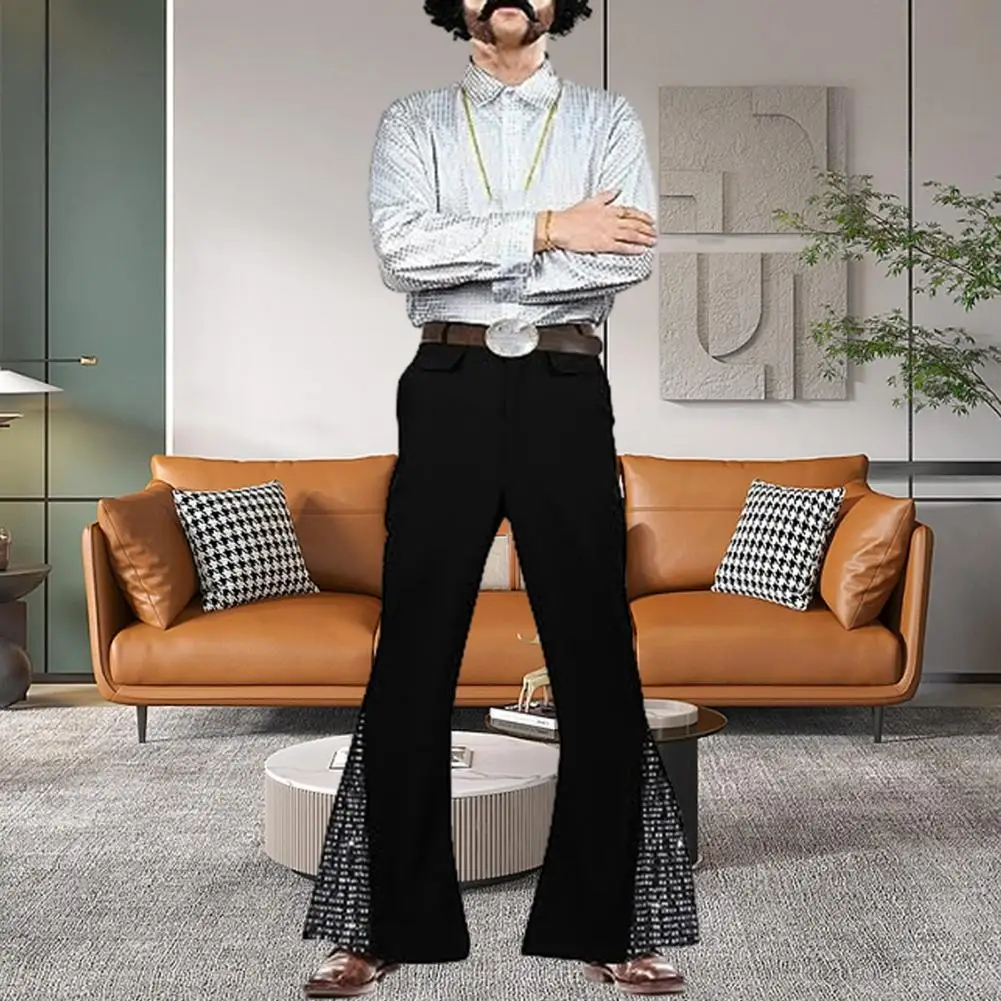 Men Bell bottom Pants Bell bottom Pants Retro Disco Fancy Trousers for Men Shiny Sequin Flared Hem Costume for Halloween
Men Bell bottom Pants Bell bottom Pants Retro Disco Fancy Trousers for Men Shiny Sequin Flared Hem Costume for Halloween