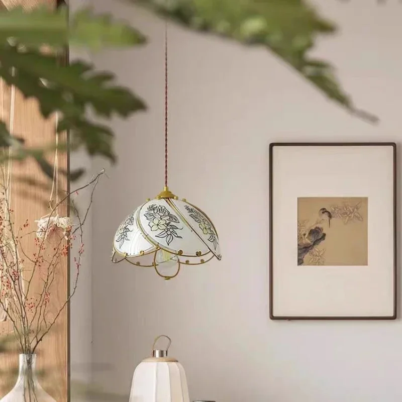SANDYHA French Retro Glass Pendant Light Petal Shaped Hanging Lamp for Bedroom Dining Table Bar Counter Decor LED Ceiling
SANDYHA French Retro Glass Pendant Light Petal Shaped Hanging Lamp for Bedroom Dining Table Bar Counter Decor LED Ceiling