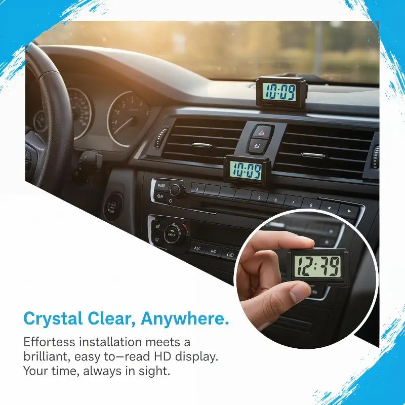 1PCLarge Screen Mini Digital Clock Self-adhesive Electronic Dashboard Clock Waterproof Portable Clock Truck Vehicle Interior Use
1PCLarge Screen Mini Digital Clock Self-adhesive Electronic Dashboard Clock Waterproof Portable Clock Truck Vehicle Interior Use