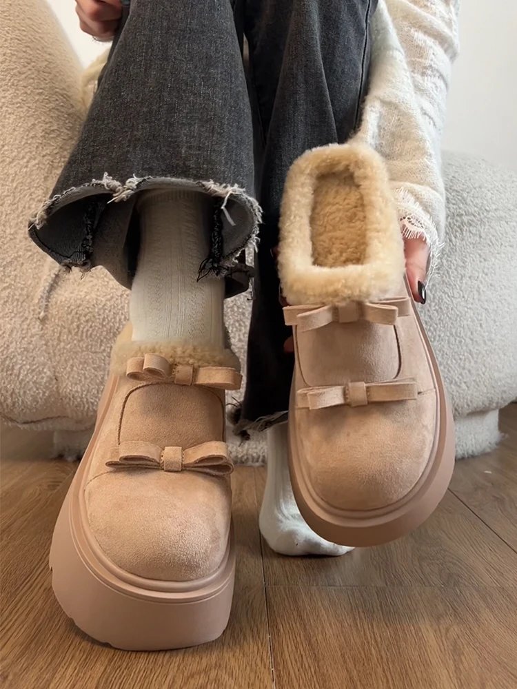 Fce Lined Thi Heel Sweet Bow Knot Slippers Women's Winter Warm Cotton Slippers Slip on round Toe Casual Comfortable oes
Fce Lined Thi Heel Sweet Bow Knot Slippers Women's Winter Warm Cotton Slippers Slip on round Toe Casual Comfortable oes