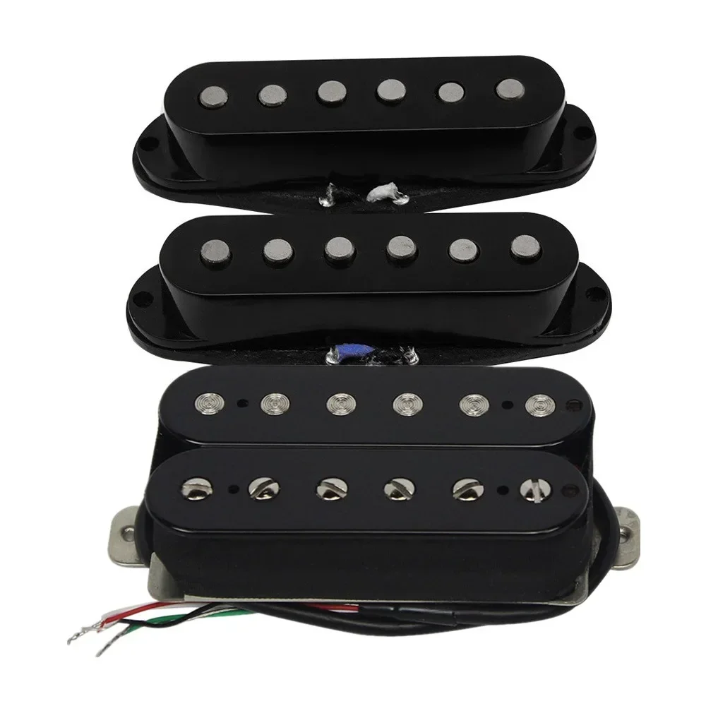 Vintage Alnico 5 Electric Guitar Single Coil / Humbucker Pickups Set 52/52/52mm Black Guitar Parts
Vintage Alnico 5 Electric Guitar Single Coil / Humbucker Pickups Set 52/52/52mm Black Guitar Parts