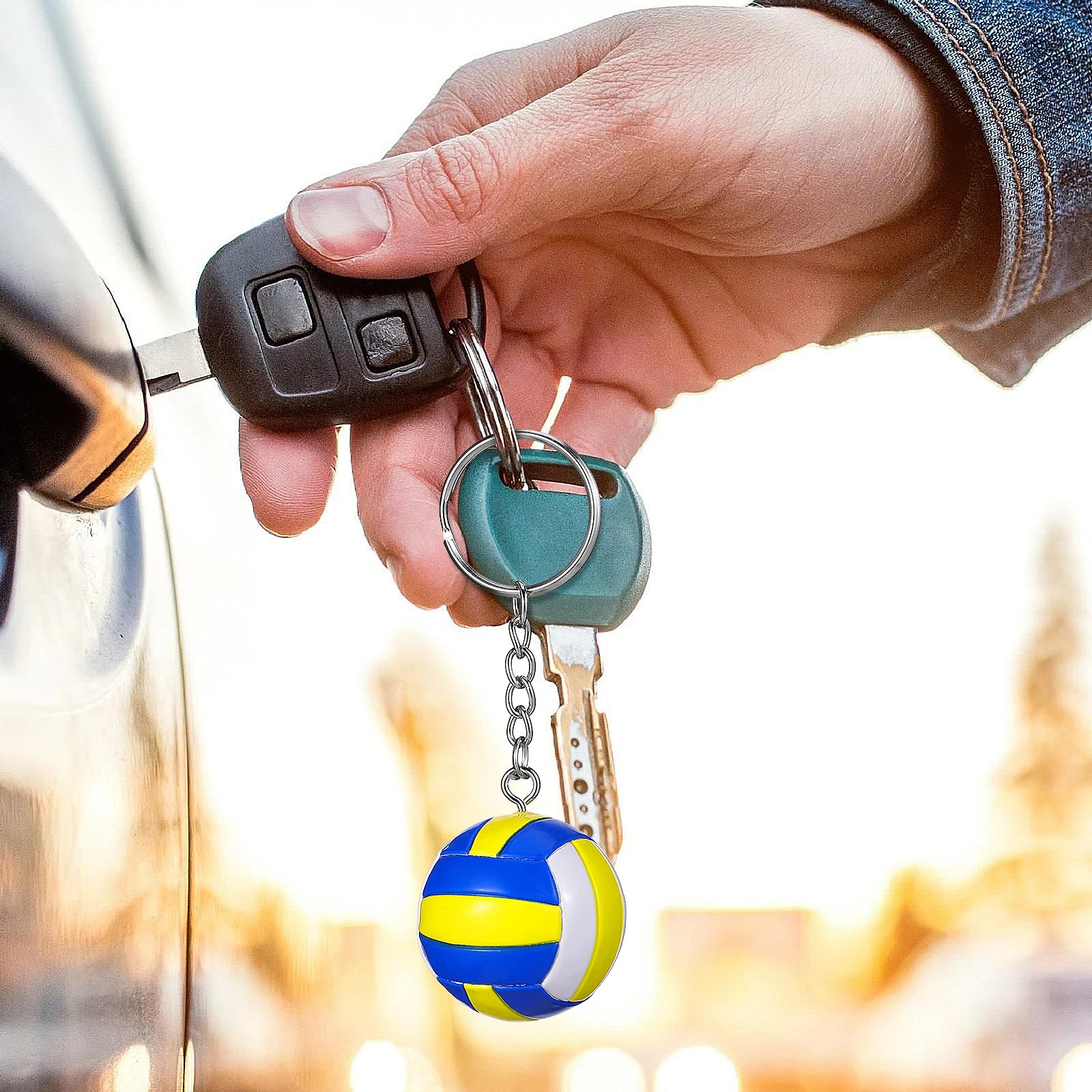 3Pcs Volleyball Key Chains PU Durable Sports Key Decoration Bag Pendant Volleyball Gift Idea Bag Ornament Small Gift
3Pcs Volleyball Key Chains PU Durable Sports Key Decoration Bag Pendant Volleyball Gift Idea Bag Ornament Small Gift