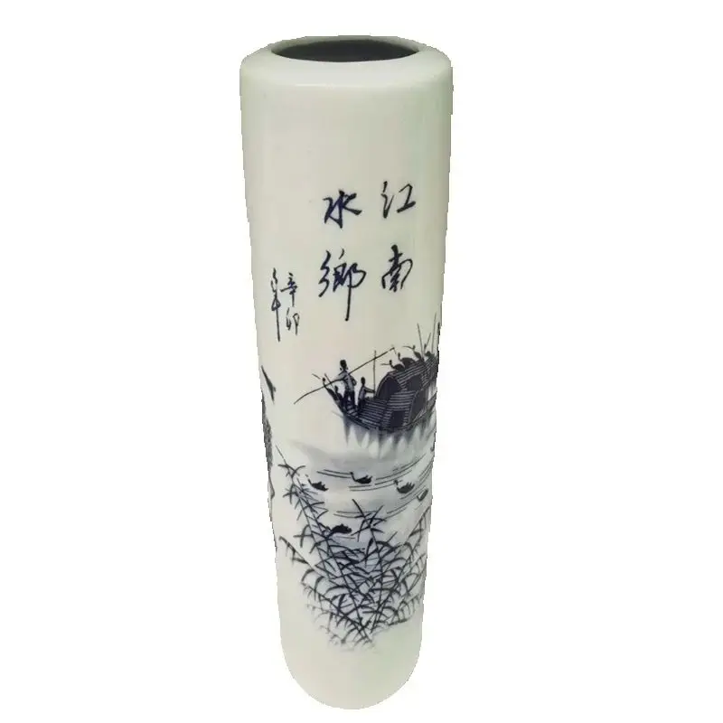 Chinese Old Porcelain Vase Blue And White Landscape Patterns Collectible Antique Asian Decorative Home Ornament
Chinese Old Porcelain Vase Blue And White Landscape Patterns Collectible Antique Asian Decorative Home Ornament