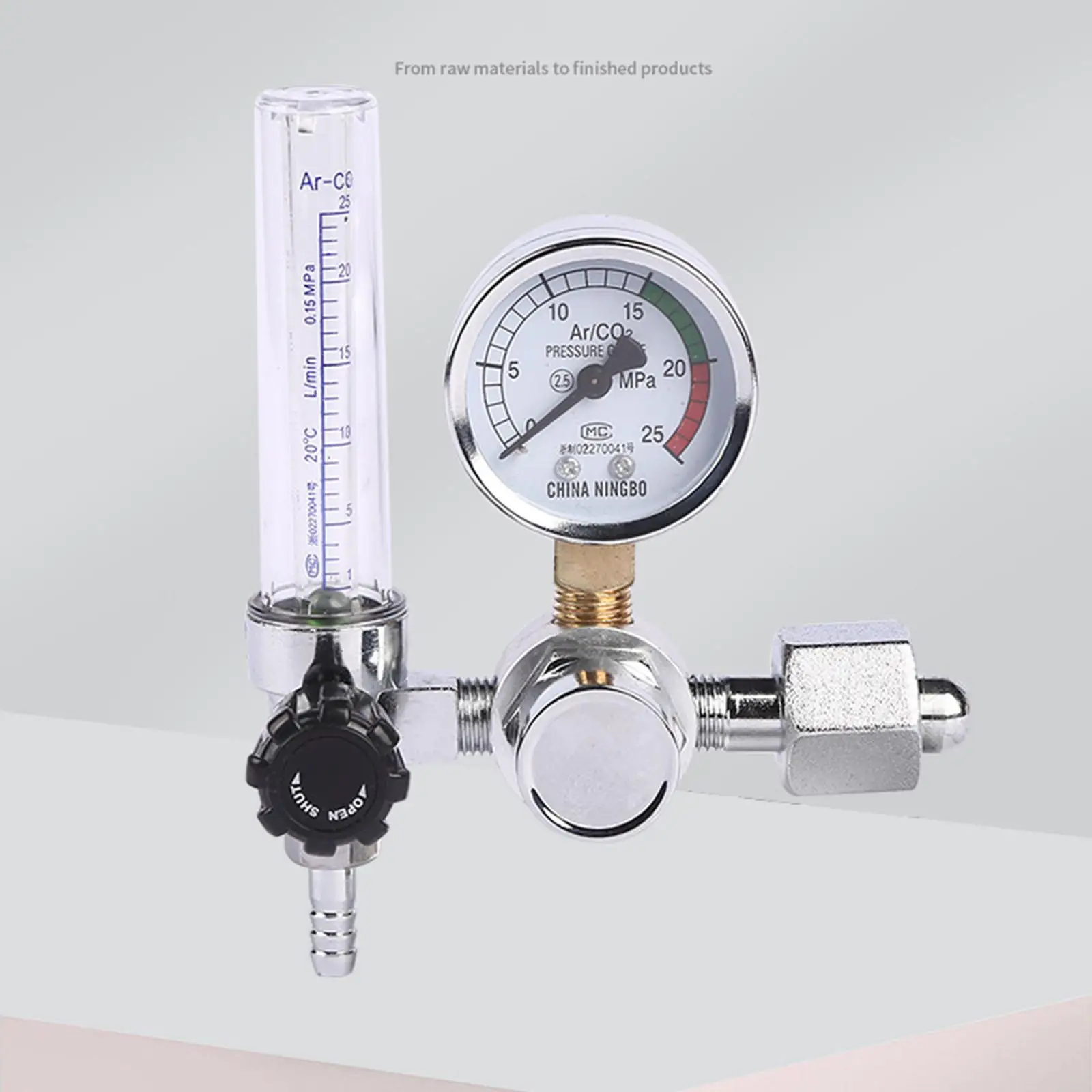 Ar Regulator 0-25mpa East to Record Good Sealing G5/8 Thread with Control Valve Clearly Display Argon Pressure Reducer
Ar Regulator 0-25mpa East to Record Good Sealing G5/8 Thread with Control Valve Clearly Display Argon Pressure Reducer