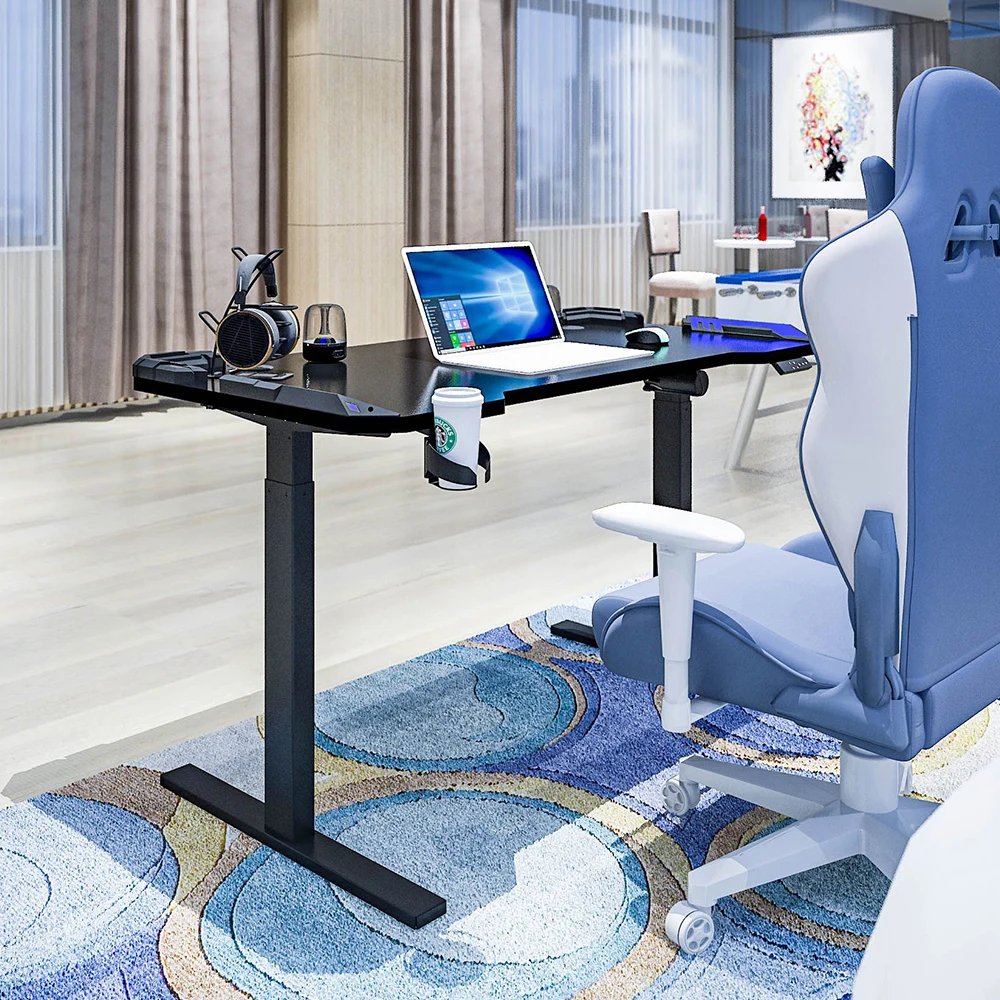 Smart Lifting Telescopic Electric Adjustable Bedroom PC Gamer Computer Desk Gaming Table With RGB Led Lights
Smart Lifting Telescopic Electric Adjustable Bedroom PC Gamer Computer Desk Gaming Table With RGB Led Lights