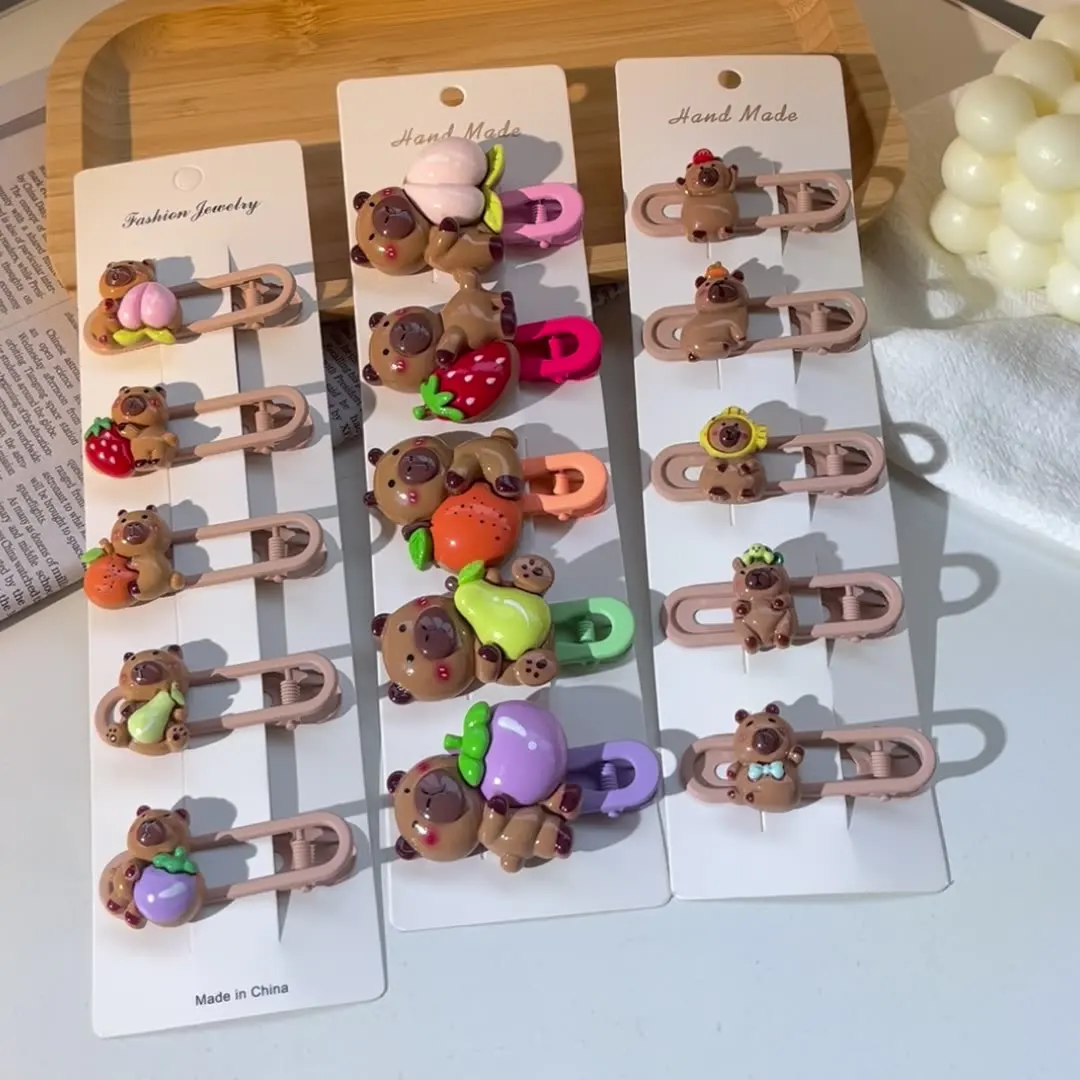 New capibara hairpins lovely children hairpins Liu seaside clip hairpins hair accessories
New capibara hairpins lovely children hairpins Liu seaside clip hairpins hair accessories