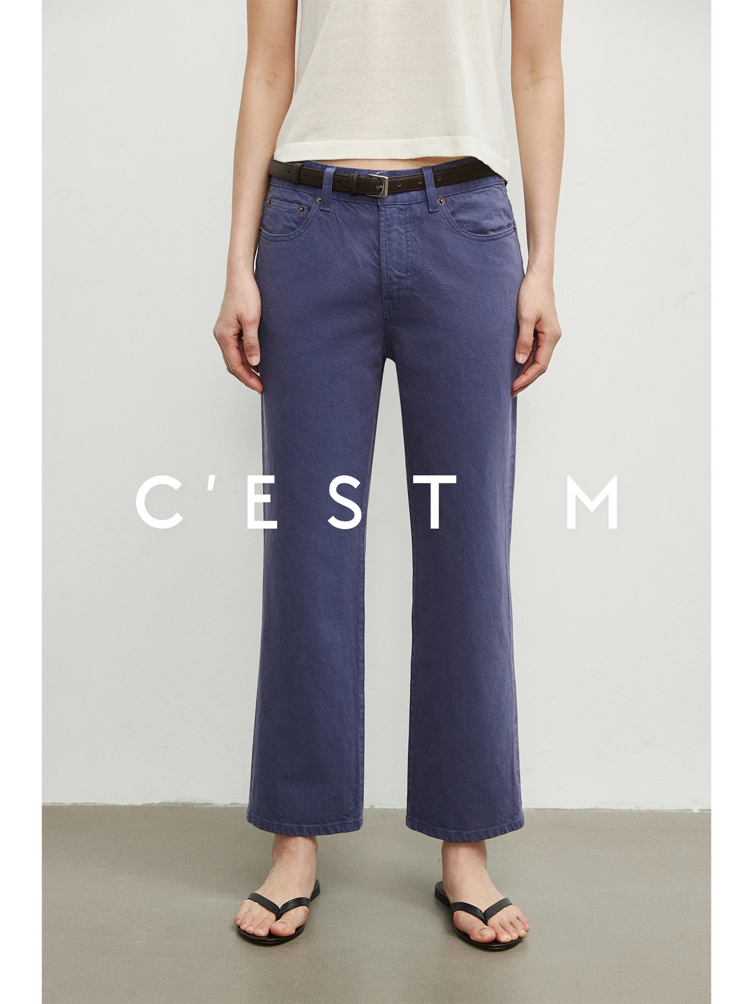 Classic Cotton Paper Yarn Cow Straight Leg Nine Points Fashion Jeans Women's Business Style Zipper Closure All Seasons
Classic Cotton Paper Yarn Cow Straight Leg Nine Points Fashion Jeans Women's Business Style Zipper Closure All Seasons