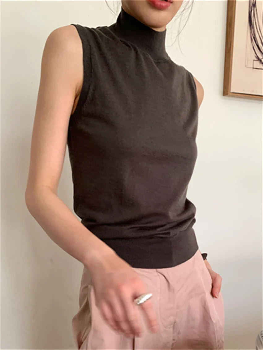 Alien Kitty Korea Casual Elegant Sweaters Thin Women Summer Knitted Sleeveless Fashion Slim Office Lady High Street Mock Neck
Alien Kitty Korea Casual Elegant Sweaters Thin Women Summer Knitted Sleeveless Fashion Slim Office Lady High Street Mock Neck