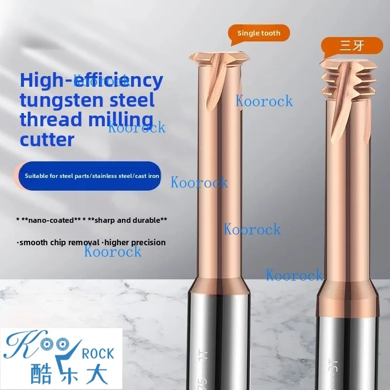 60° Thread Milling Cutter Single Tooth Triple Tooth M1-M24 Metric Steel Coated Stainless Steel Special Tungsten Carbide
60° Thread Milling Cutter Single Tooth Triple Tooth M1-M24 Metric Steel Coated Stainless Steel Special Tungsten Carbide