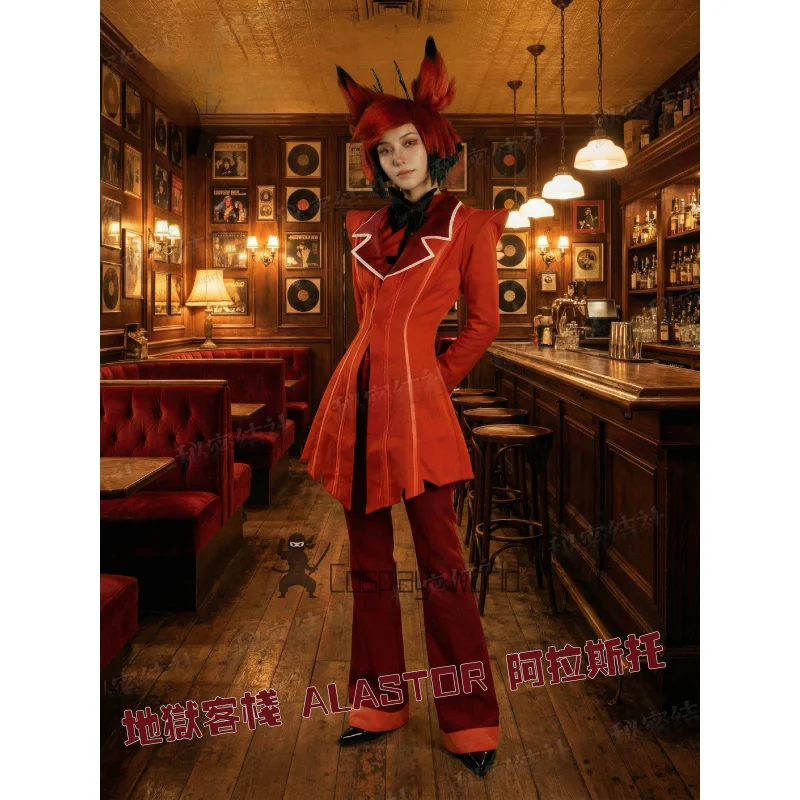Anime Alastor Hazbin Cosplay Costume Jacket Red Suit Uniform Halloween Carnival Party Role Play Men Women Clothing
Anime Alastor Hazbin Cosplay Costume Jacket Red Suit Uniform Halloween Carnival Party Role Play Men Women Clothing