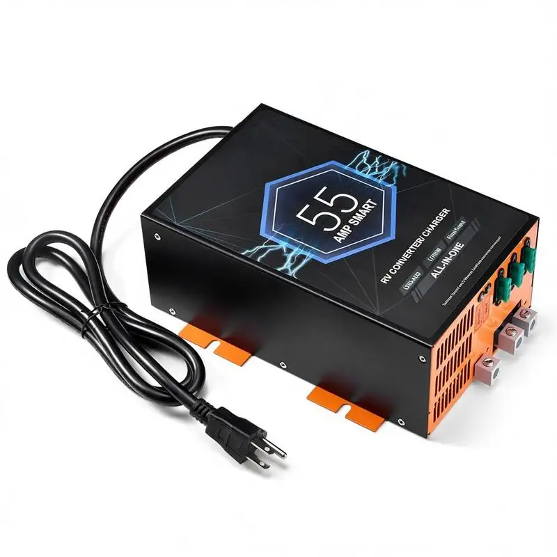 RV Converter, 55 Amp, 110V AC to 12V DC RV Power Converter Battery Charger with 4 Stage Smart Charging 13V to 16.5V Adjustable Operating Range, Compatible with Lithium Lead Acid Battery, ETL
RV Converter, 55 Amp, 110V AC to 12V DC RV Power Converter Battery Charger with 4 Stage Smart Charging 13V to 16.5V Adjustable Operating Range, Compatible with Lithium Lead Acid Battery, ETL