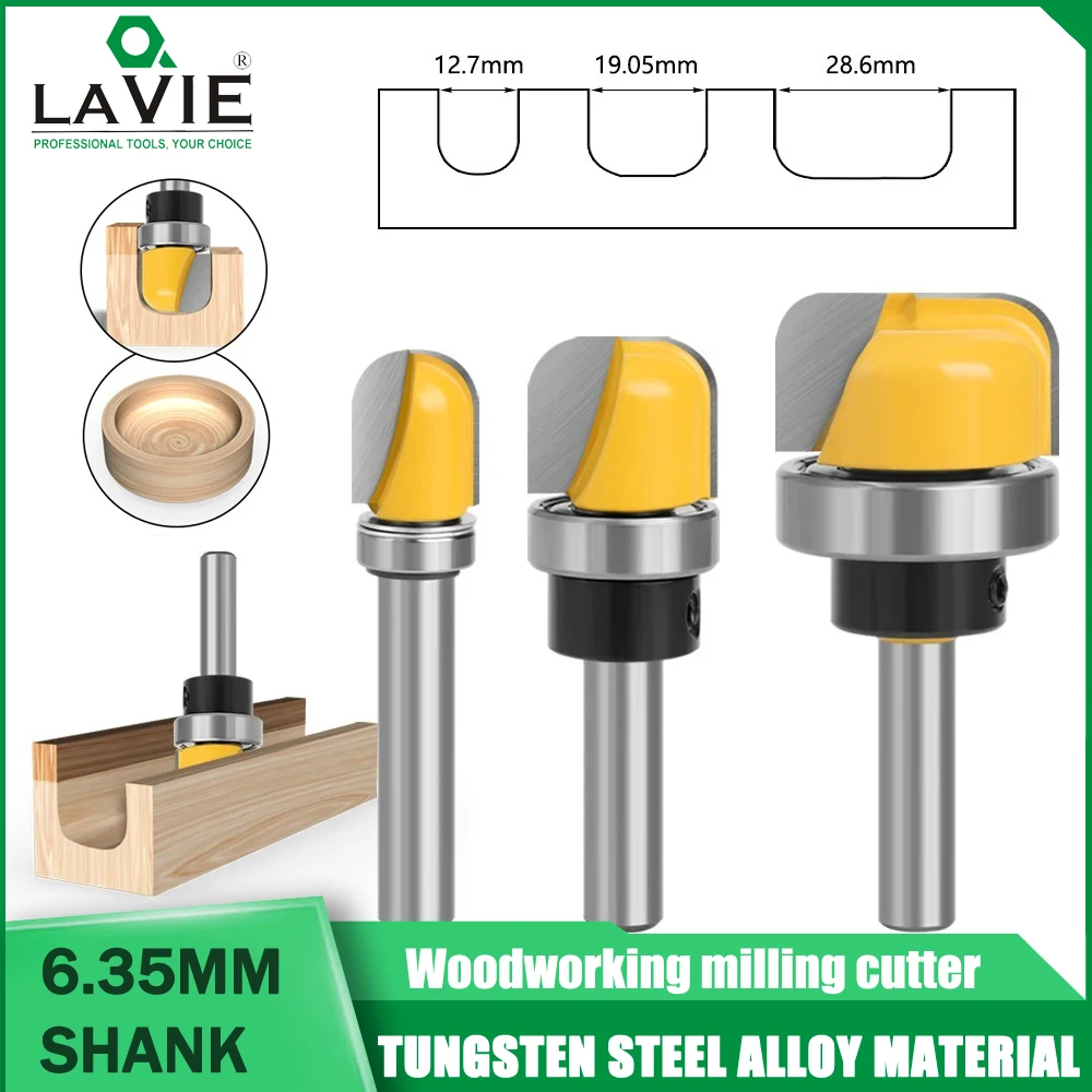 LAVIE 6mm Shank Milling Cutter Diameter Bowl Tray Router Bit Round Nose Milling Cutter Bearing for Woodworking Cnc Cutting 공구
LAVIE 6mm Shank Milling Cutter Diameter Bowl Tray Router Bit Round Nose Milling Cutter Bearing for Woodworking Cnc Cutting 공구