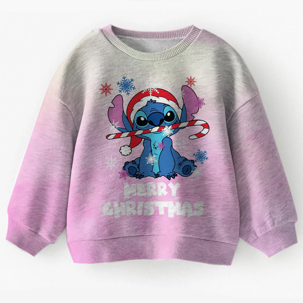 Новая рождественская спортивная одежда Lilo & Stitch, повседневная спортивная одежда, толстовка с круглым вырезом, милое верхнее пальто с принтом Lilo & Stitch для девочек дошкольного возраста
Новая рождественская спортивная одежда Lilo & Stitch, повседневная спортивная одежда, толстовка с круглым вырезом, милое верхнее пальто с принтом Lilo & Stitch для девочек дошкольного возраста