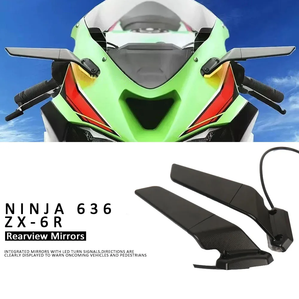 2019-2025 Motorcycle Rearview Side Mirrors Wind Wing Adjustable Rotating with LED Light For Kawasaki Ninja 636 ZX 6R ZX-6R
2019-2025 Motorcycle Rearview Side Mirrors Wind Wing Adjustable Rotating with LED Light For Kawasaki Ninja 636 ZX 6R ZX-6R