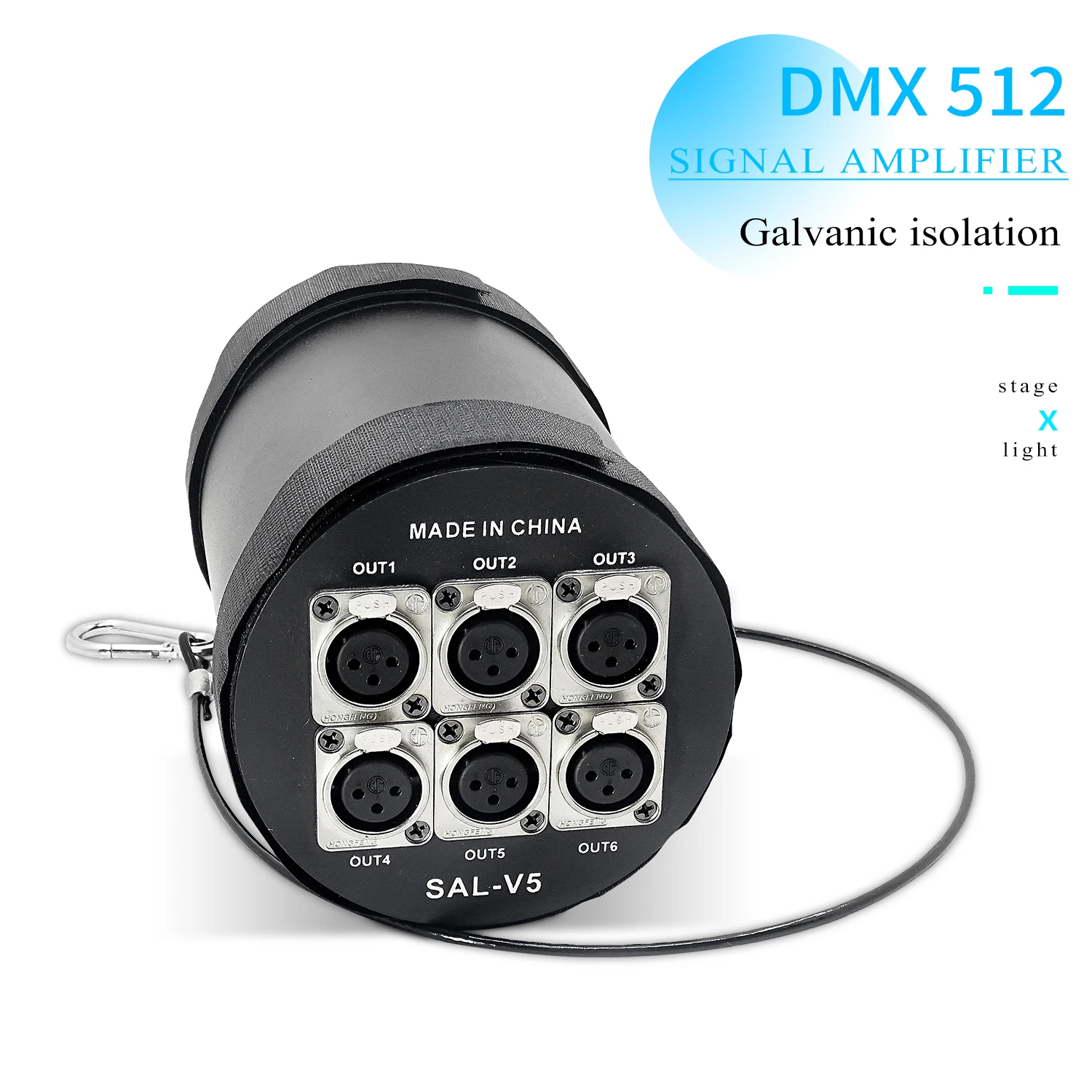 DMX512 6Channel 3Pin Standard Signal Amplifier Signal Output Distributor DJ Disco Stage Lighting Control
DMX512 6Channel 3Pin Standard Signal Amplifier Signal Output Distributor DJ Disco Stage Lighting Control