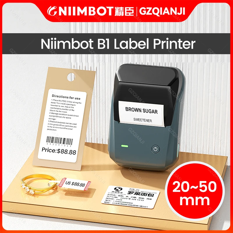 NiiMbot B1 Label Sticker Tag Price Printer with Paper Roll Waterproof Anti-Oil Tear-Resistant Price Tag Scratch-Resistant Papers
NiiMbot B1 Label Sticker Tag Price Printer with Paper Roll Waterproof Anti-Oil Tear-Resistant Price Tag Scratch-Resistant Papers