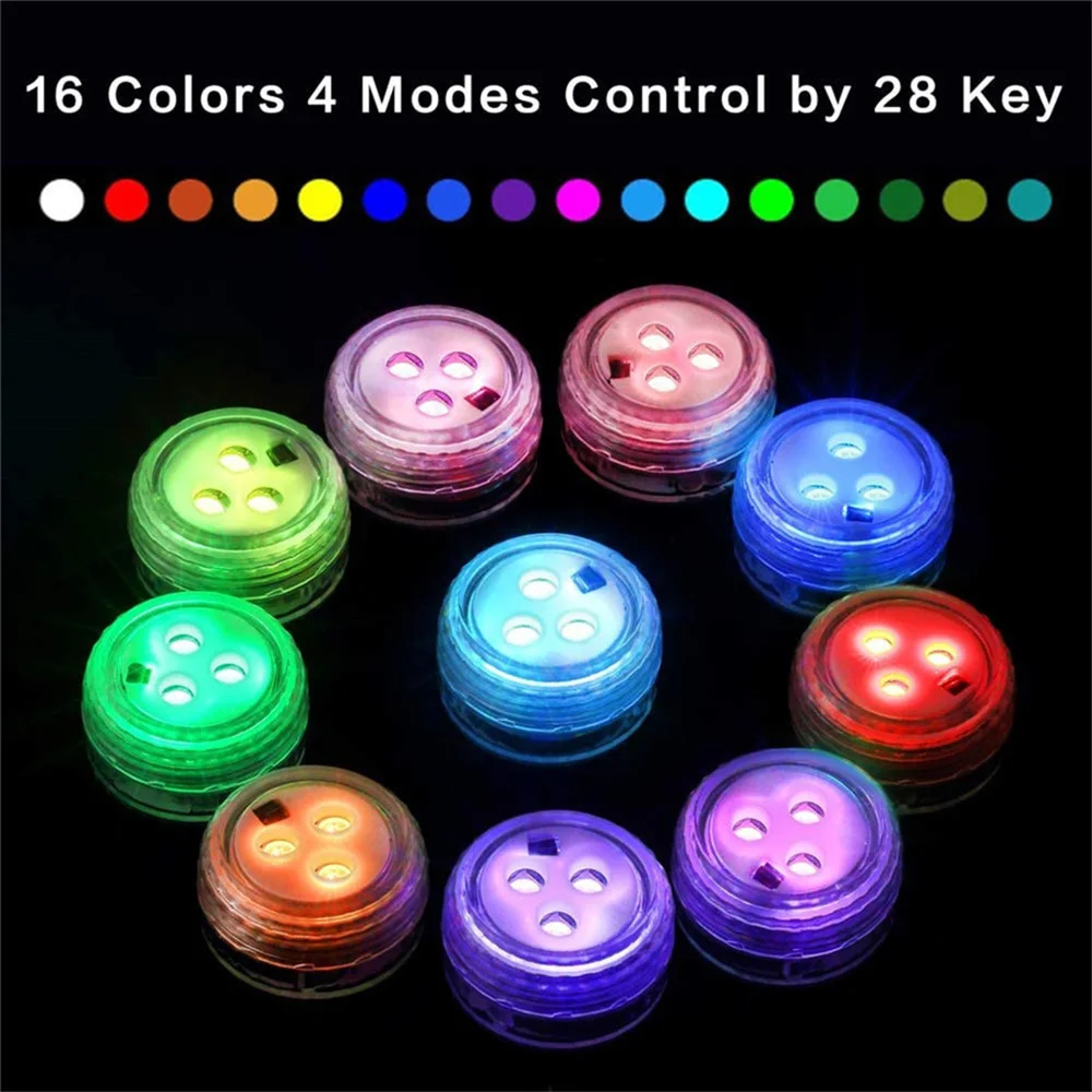 Mini Submersible Light IP68 Waterproof Tea Lamp SMD5050 RGB Color With Remote Controller,Timer for Vase Home Party
Mini Submersible Light IP68 Waterproof Tea Lamp SMD5050 RGB Color With Remote Controller,Timer for Vase Home Party
