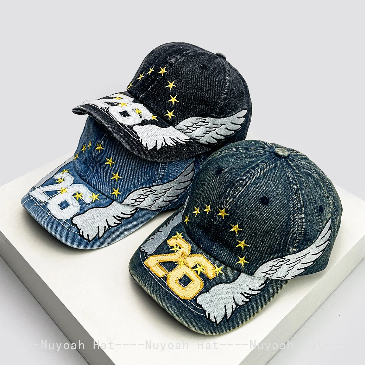 New Men Women American Street Embroidered Star Wings Baseball Hats Sunshade Personal Versatile Cowboy Peaked Caps Fashion Retro
New Men Women American Street Embroidered Star Wings Baseball Hats Sunshade Personal Versatile Cowboy Peaked Caps Fashion Retro
