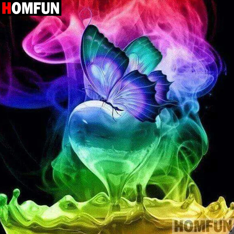 HOMFUN Diamond painting "Heart butterfly" Full Square/Round Drill Wall Decor Inlaid Resin Embroidery Craft Cross stitch A00157
HOMFUN Diamond painting "Heart butterfly" Full Square/Round Drill Wall Decor Inlaid Resin Embroidery Craft Cross stitch A00157