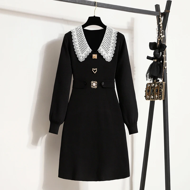 Office Lady Autumn Winter New Knitted Dresses Women's High Quality Real Shot Slim Inside Fashion Dress
Office Lady Autumn Winter New Knitted Dresses Women's High Quality Real Shot Slim Inside Fashion Dress