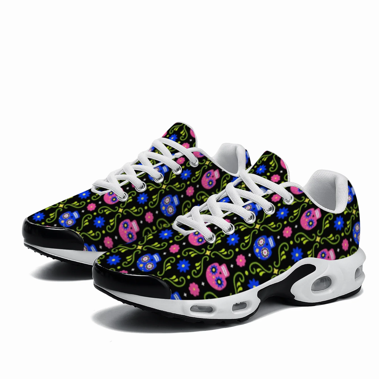 Mexican-style skull pattern casual air-cushioned shoes breathable mesh upper for man and woman
Mexican-style skull pattern casual air-cushioned shoes breathable mesh upper for man and woman