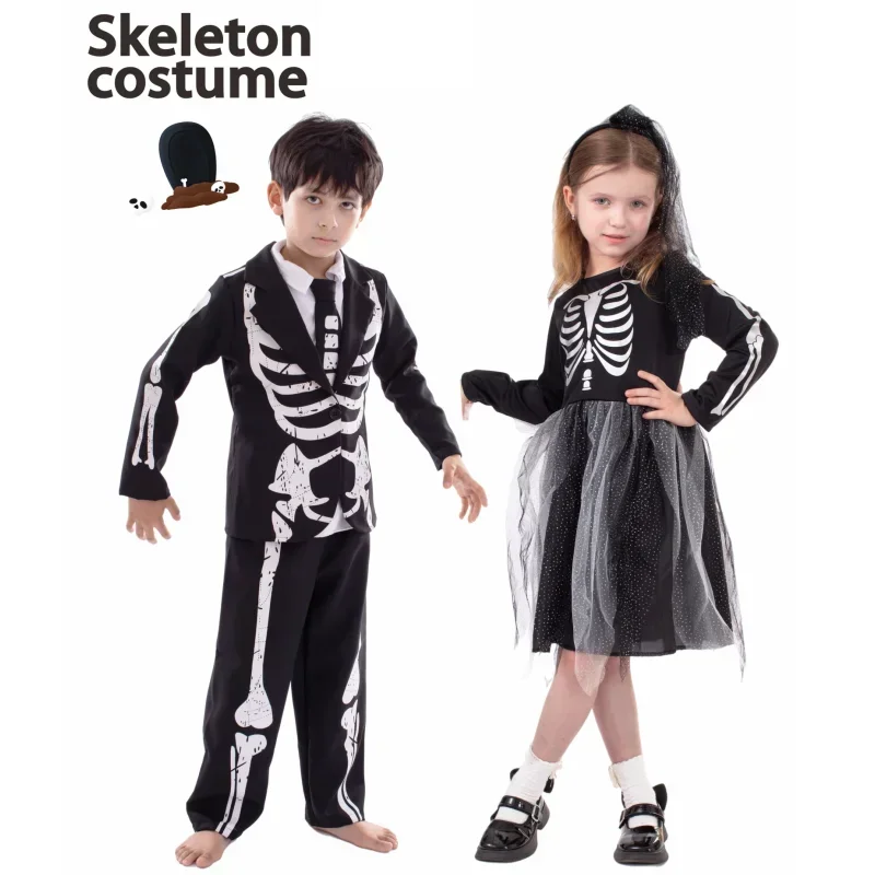 Halloween Kids Boy Girl Horrible Party Ball Skeleton Skull Zombie Costume Dress Up 2025 Carnival Children's Performance Cosplay
Halloween Kids Boy Girl Horrible Party Ball Skeleton Skull Zombie Costume Dress Up 2025 Carnival Children's Performance Cosplay