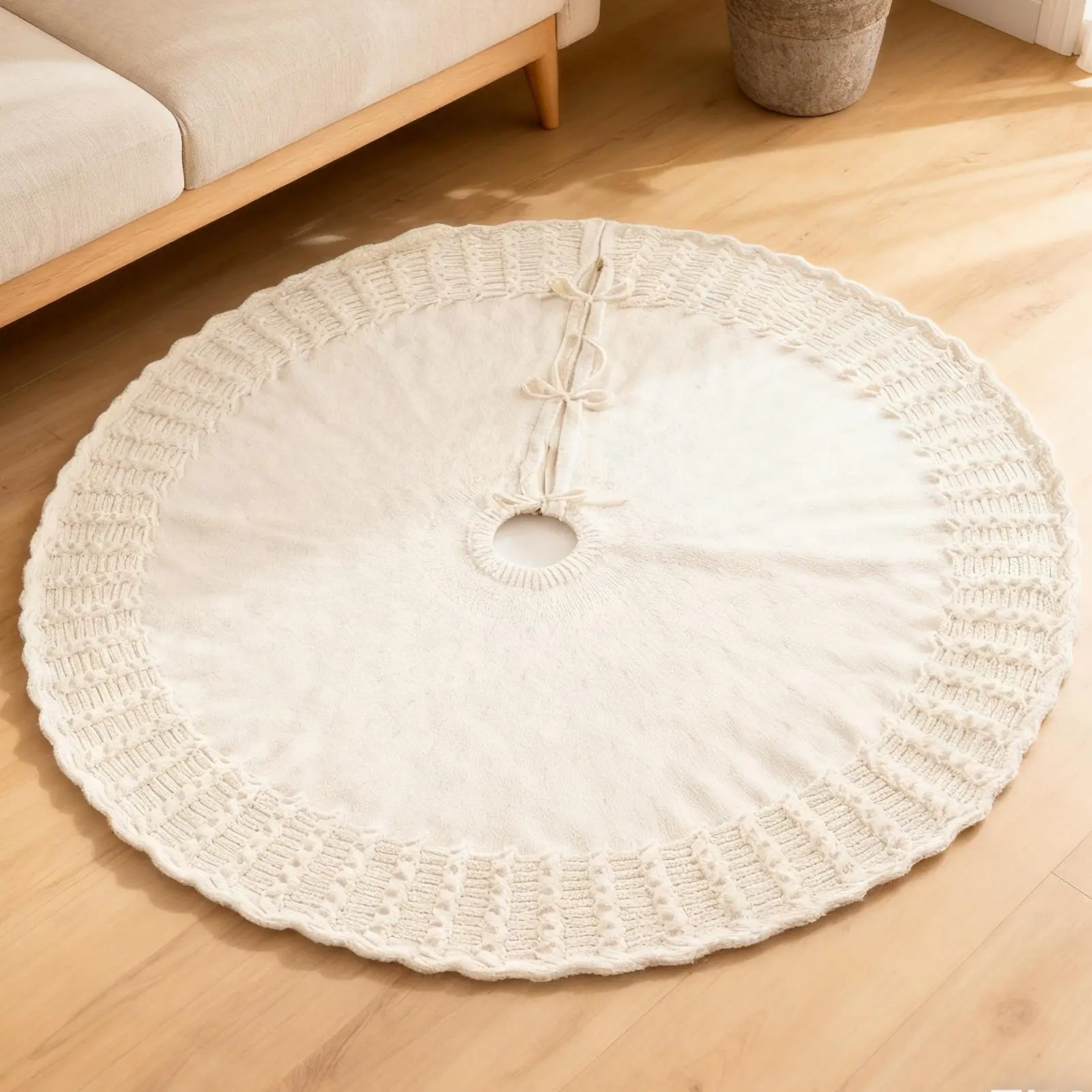 36 inch/48 inch Christmas Tree Skirt Fan-shaped Trim Hand-Knit Christmas Tree Base Cover New Year Navidad Home Decor Ornament
36 inch/48 inch Christmas Tree Skirt Fan-shaped Trim Hand-Knit Christmas Tree Base Cover New Year Navidad Home Decor Ornament