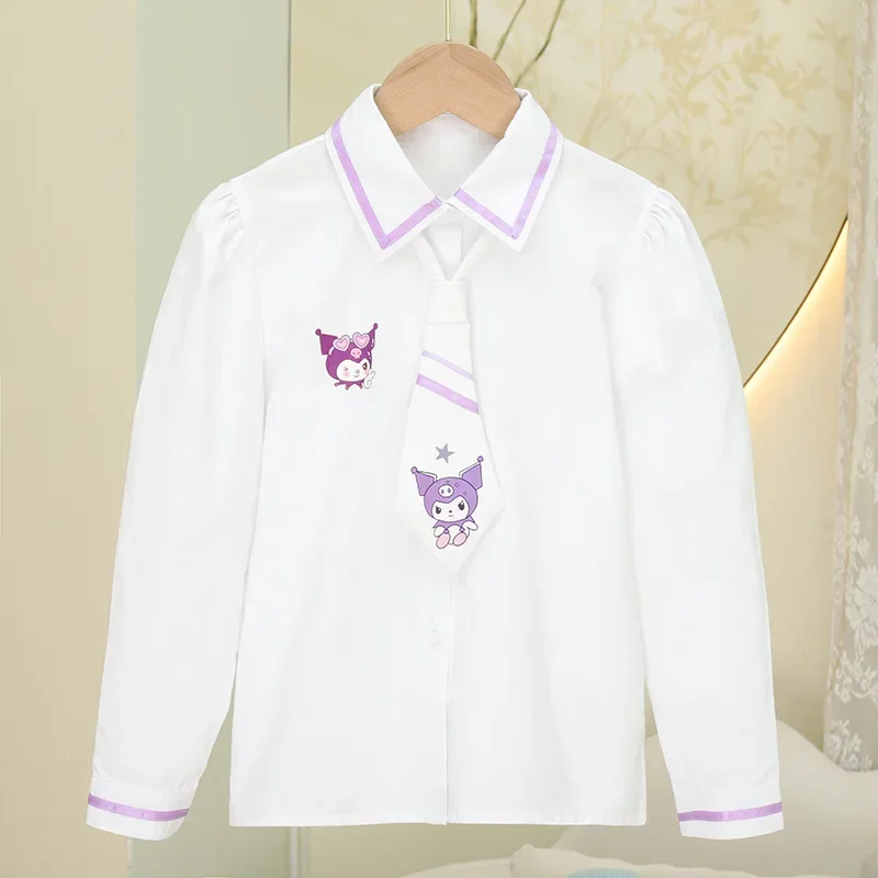 2024 New Kuromi Long-Sleeved White Shirt Sanrio Kawaii Anime Clothes Girl Heart Cute Cartoon Autumn Casual Top Gift for Kids
2024 New Kuromi Long-Sleeved White Shirt Sanrio Kawaii Anime Clothes Girl Heart Cute Cartoon Autumn Casual Top Gift for Kids