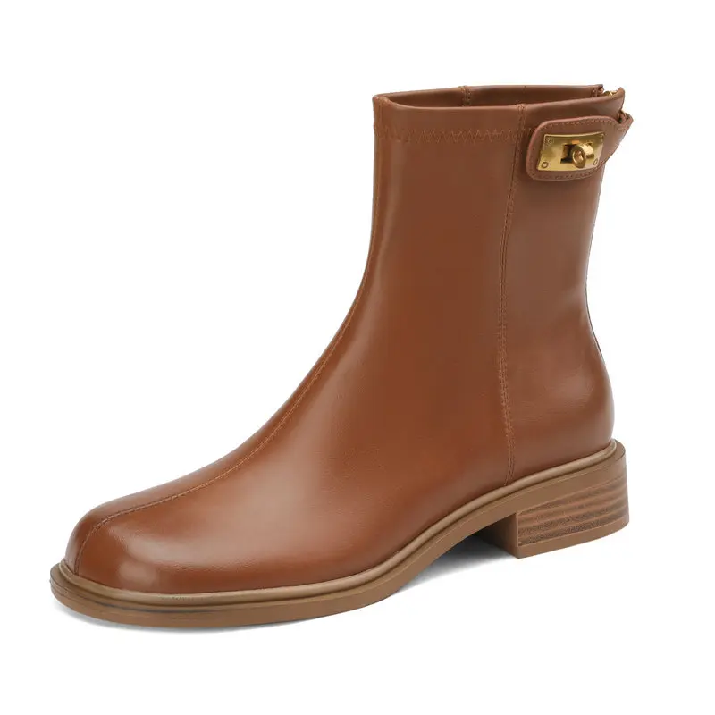 2023 New Cow Leather Women Ankle Boots Low Square Heels Office Ladies Basic Dress Motorcycle Shoes Autumn Winter Size 41 42 43
2023 New Cow Leather Women Ankle Boots Low Square Heels Office Ladies Basic Dress Motorcycle Shoes Autumn Winter Size 41 42 43