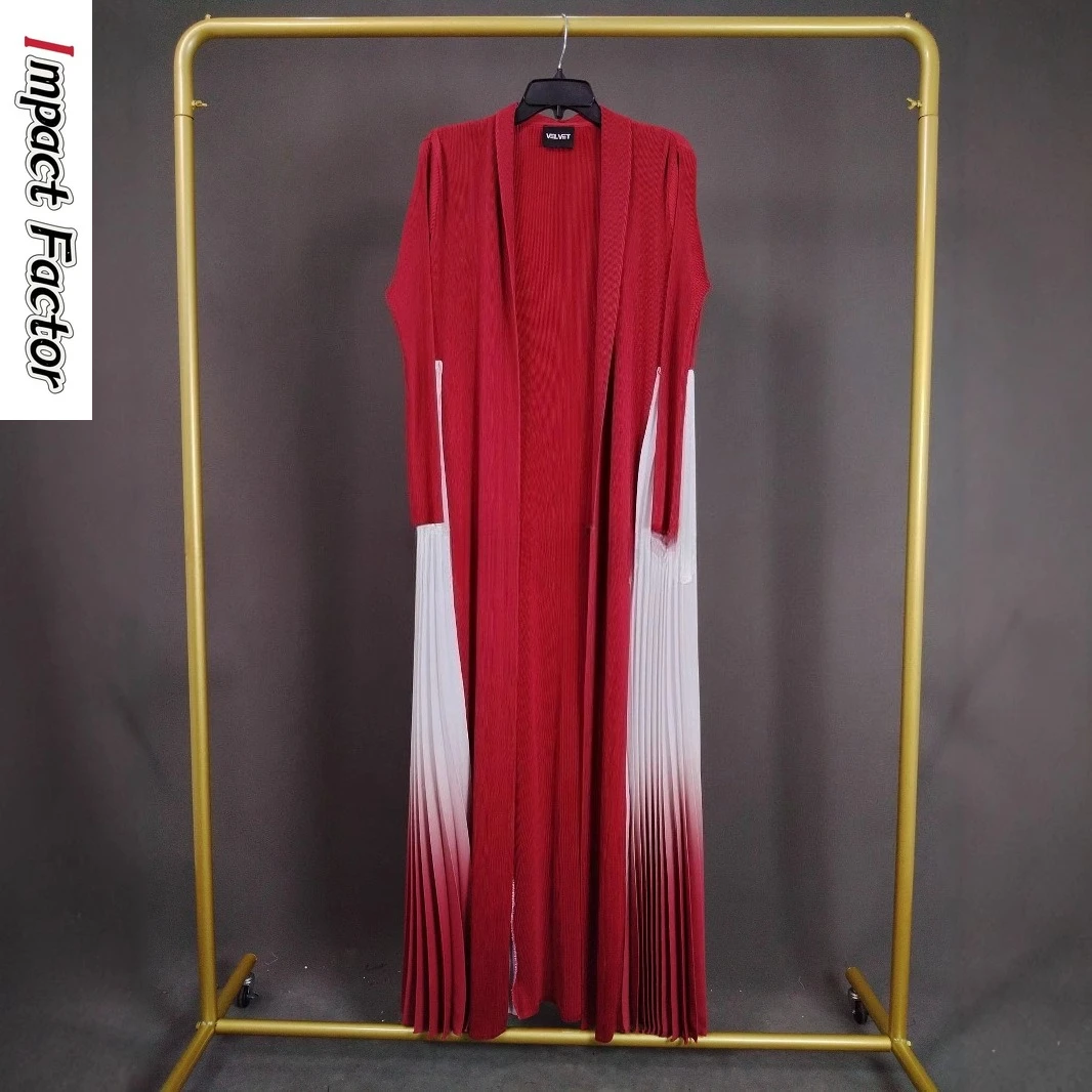 Miyake плиссированный модный плащ постепенное изменение цвета ближневосточный кардиган длинный халат с драпировкой женская мусульманская женская одежда
Miyake плиссированный модный плащ постепенное изменение цвета ближневосточный кардиган длинный халат с драпировкой женская мусульманская женская одежда