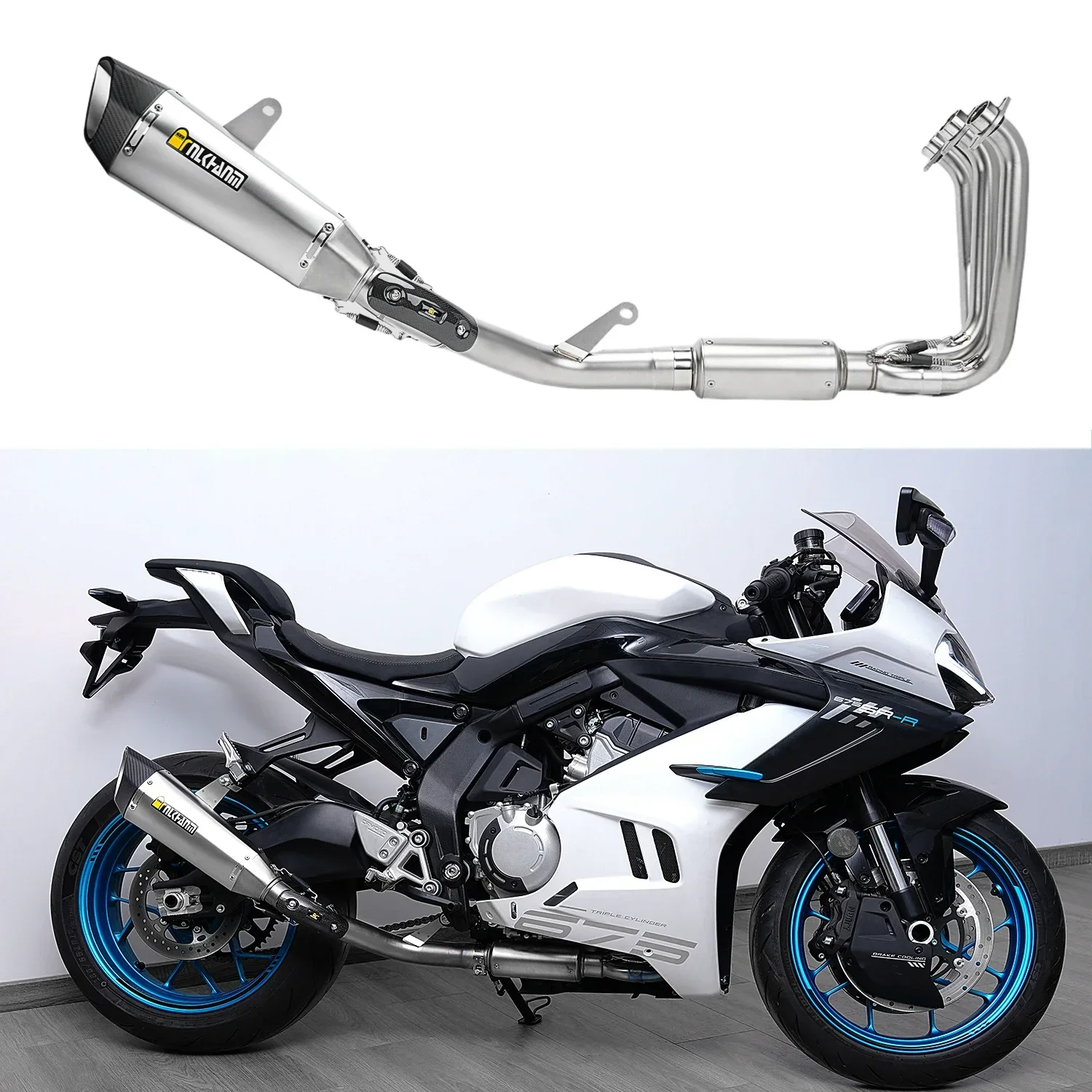 Motorcycle Exhaust For CFMOTO 675SR 675R 675NK exhaust system exhaust muffler 675SRR front link 51mm
Motorcycle Exhaust For CFMOTO 675SR 675R 675NK exhaust system exhaust muffler 675SRR front link 51mm