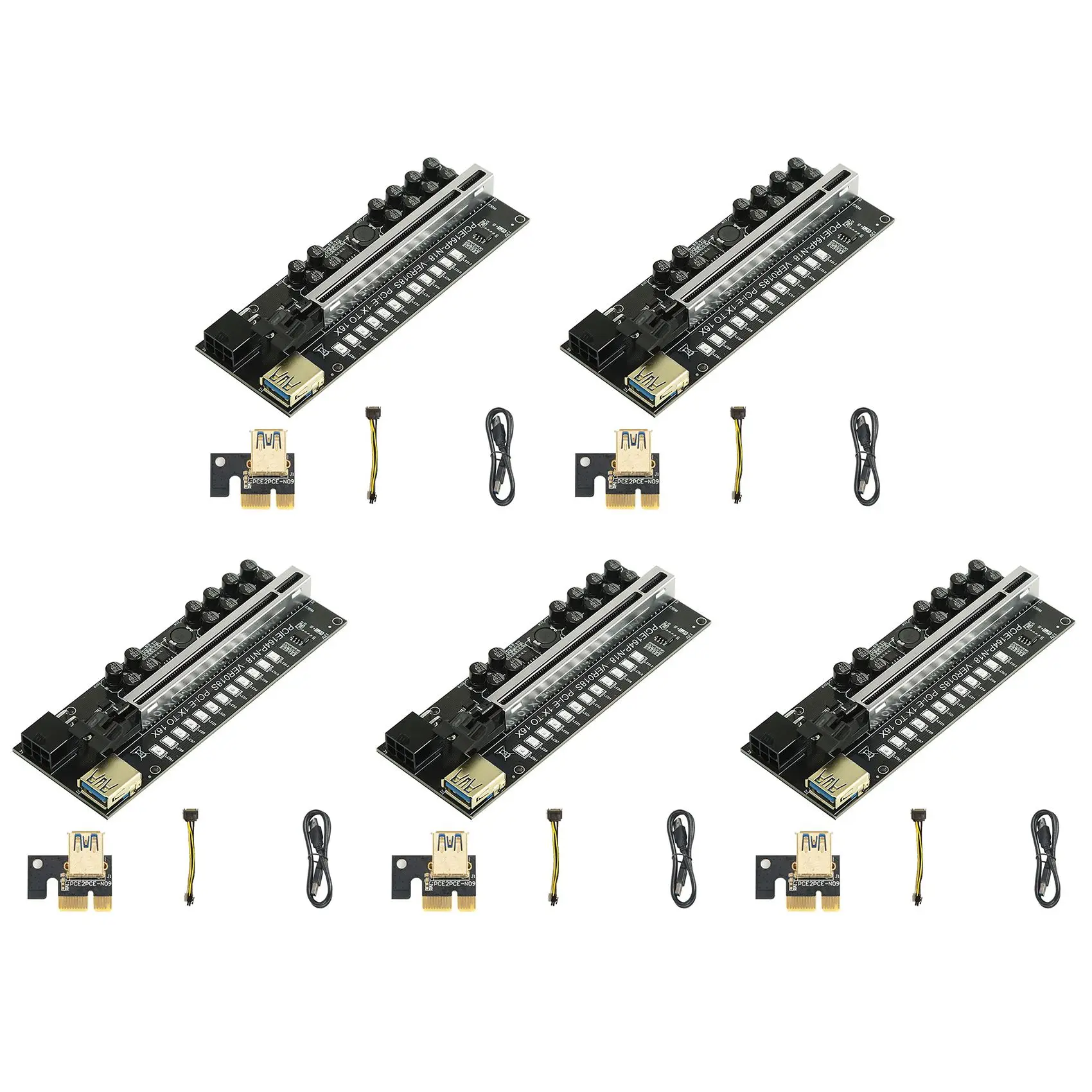 5Pcs VER018S PCIE Riser Card PCIE 1X to 16X Extender Riser Card USB 3.0 Graphics Card Extension Cable for Mining Miner
5Pcs VER018S PCIE Riser Card PCIE 1X to 16X Extender Riser Card USB 3.0 Graphics Card Extension Cable for Mining Miner