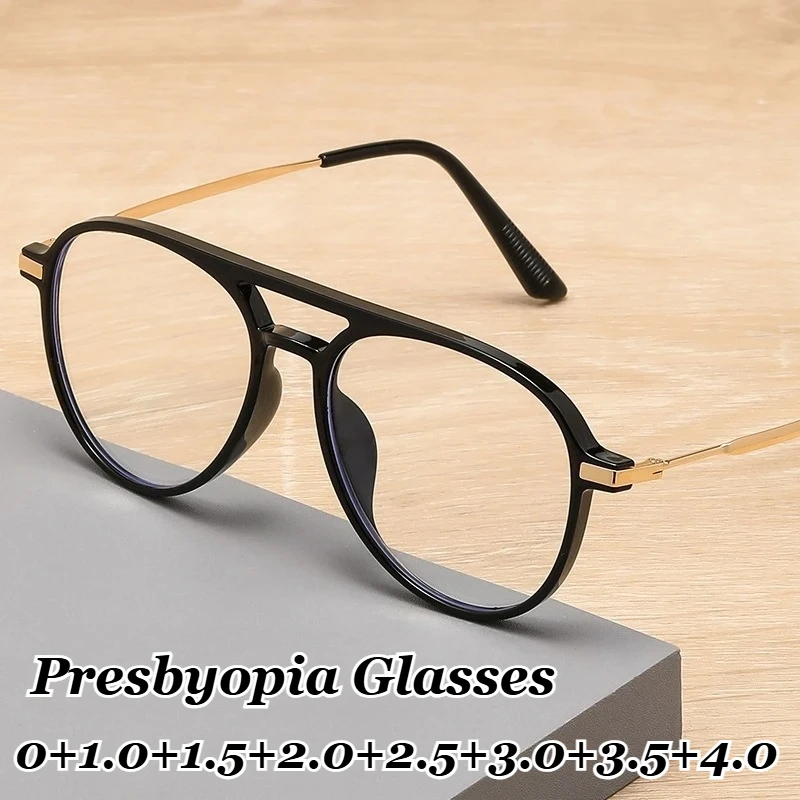 Vintage Double Beam Reading Glasses for Men Anti Blue Light Square Frame Presbyopia Eyeglasses Finished Prescription Eyeywear
Vintage Double Beam Reading Glasses for Men Anti Blue Light Square Frame Presbyopia Eyeglasses Finished Prescription Eyeywear