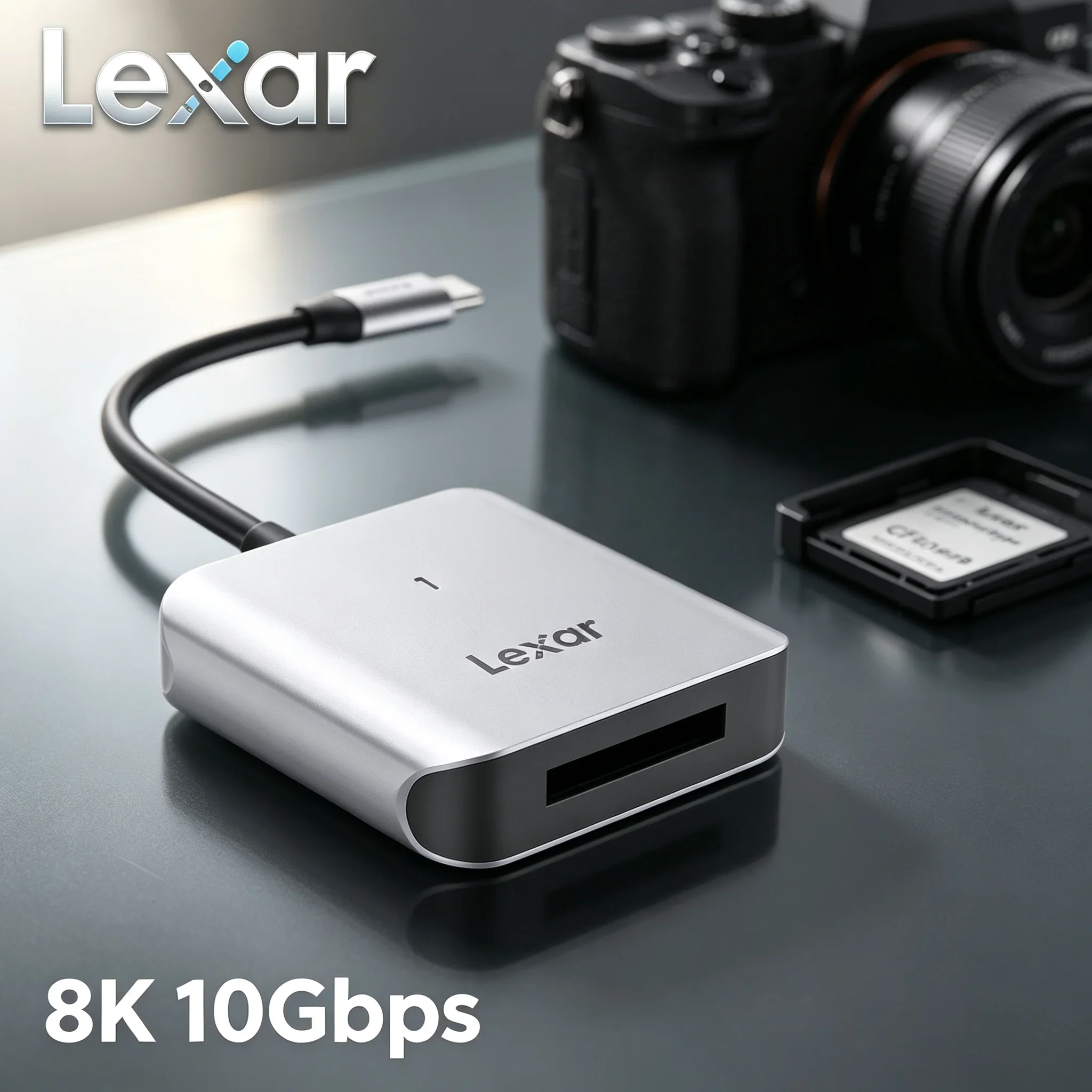 Lexar 510U Plug and Play CFE Type B Card Reader 10Gbps USB 3.2 Gen 2 Type C 8K RAW High Speed Memory Reader for Camera
Lexar 510U Plug and Play CFE Type B Card Reader 10Gbps USB 3.2 Gen 2 Type C 8K RAW High Speed Memory Reader for Camera