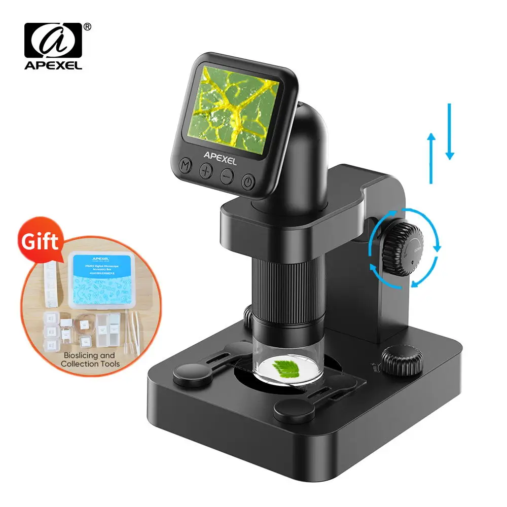 APEXEL Biological Digital Microscope HD Pixel photo&video Portable LED Magnifier Electronic Microscope Camera with Specimen Tool
APEXEL Biological Digital Microscope HD Pixel photo&video Portable LED Magnifier Electronic Microscope Camera with Specimen Tool